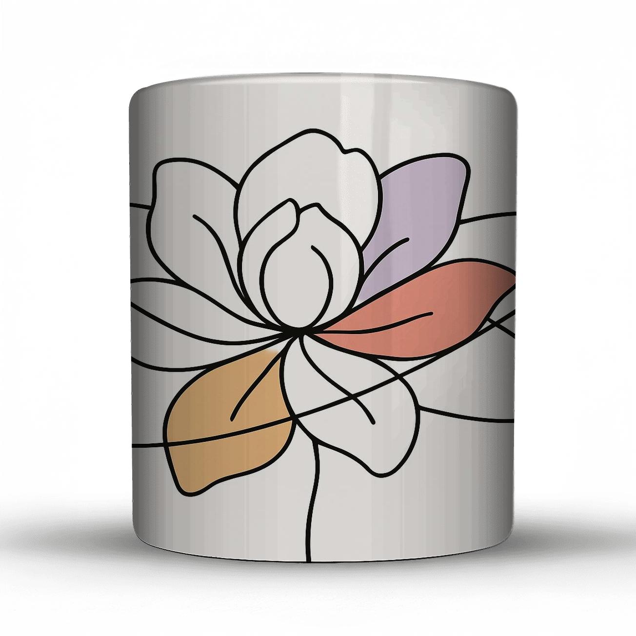 Orbital Bloom Line Study ceramic coffee mugs