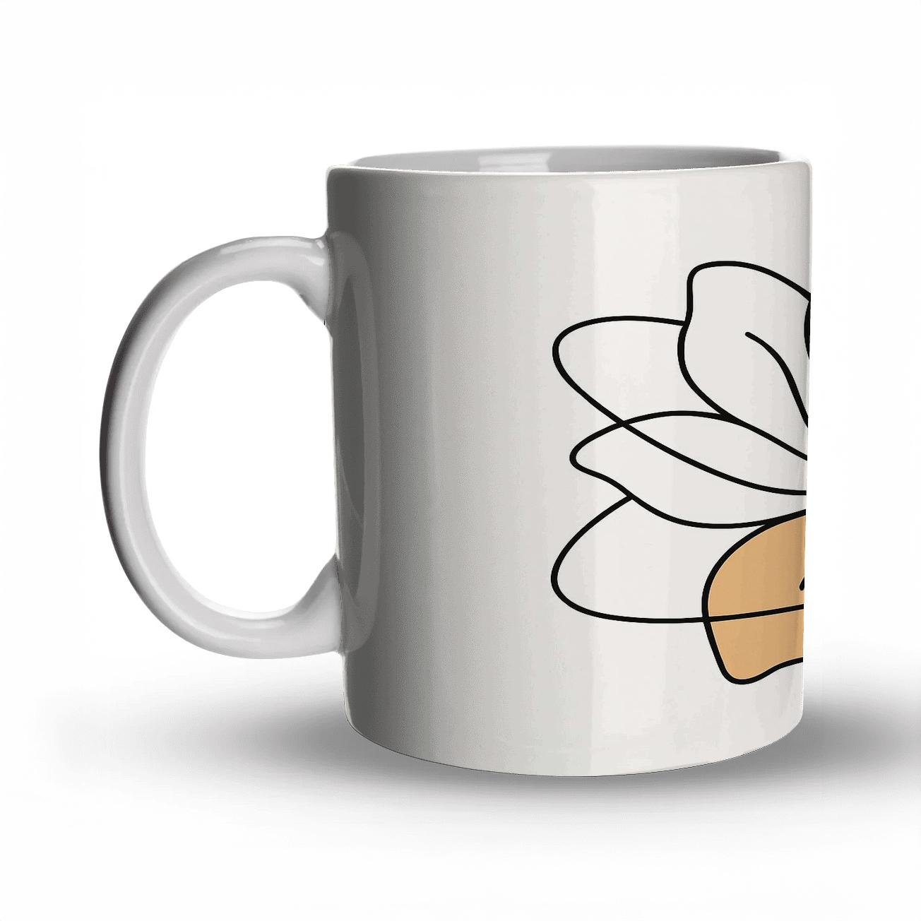 Orbital Bloom Line Study ceramic coffee mugs