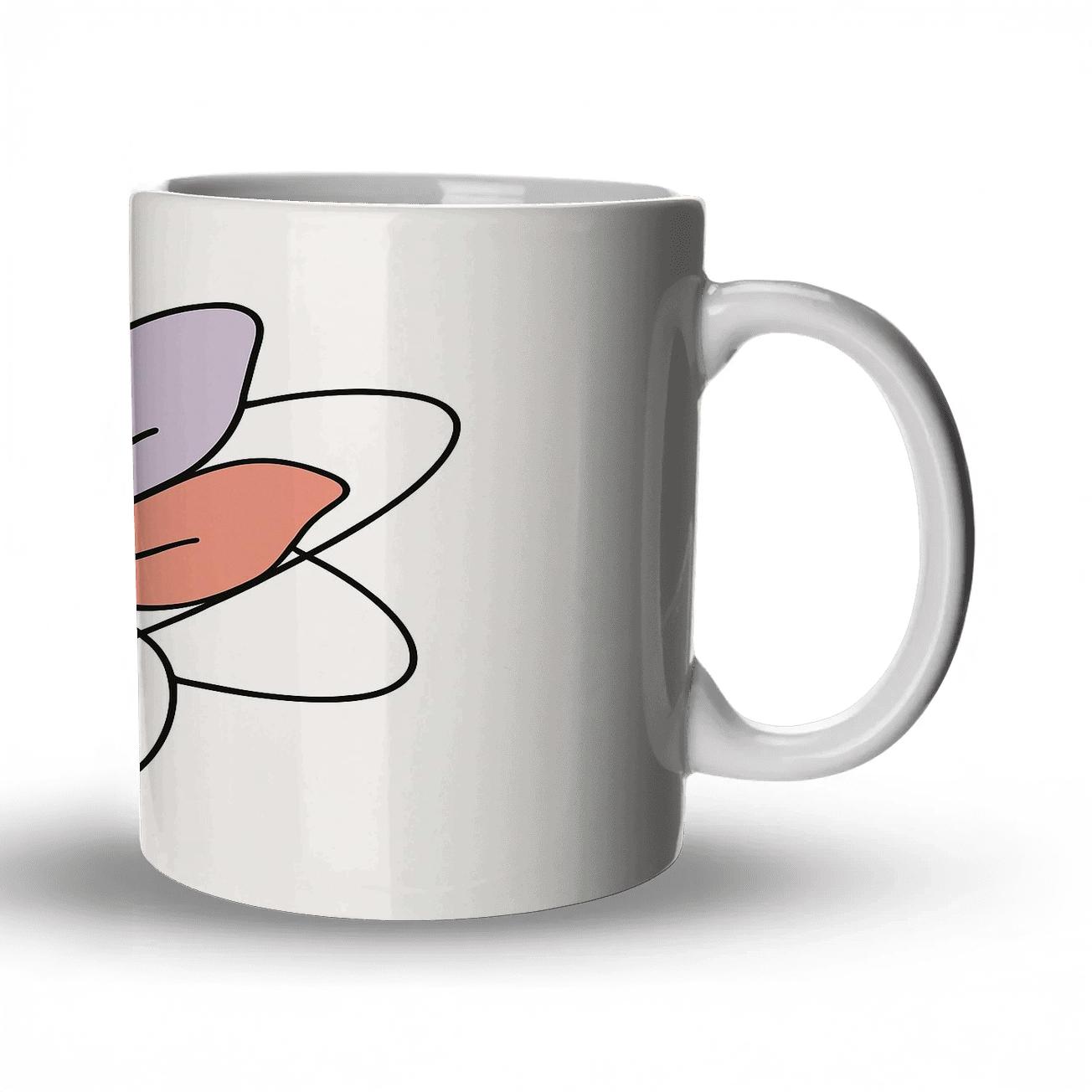 Orbital Bloom Line Study ceramic coffee mugs