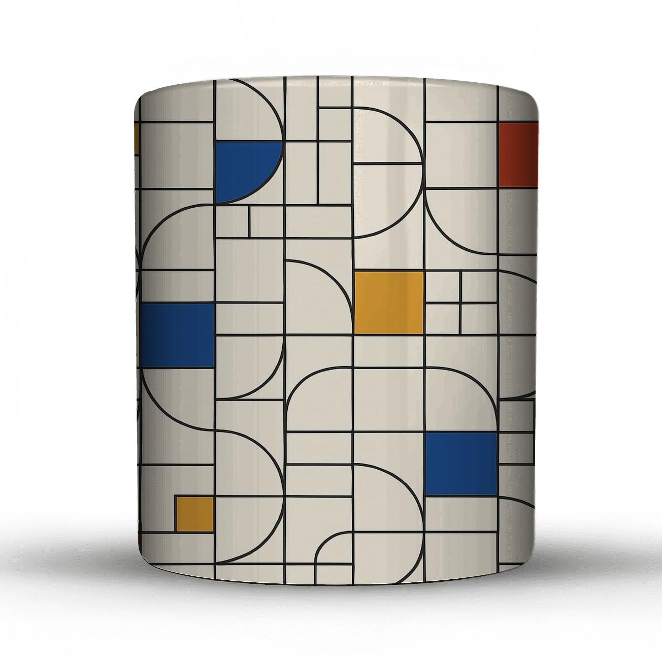 Bauhaus Weaving Grid Variations custom printed mugs