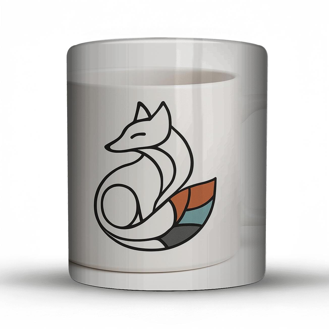 Bauhaus Fox Ornament Wrap insulated thermal mugs
