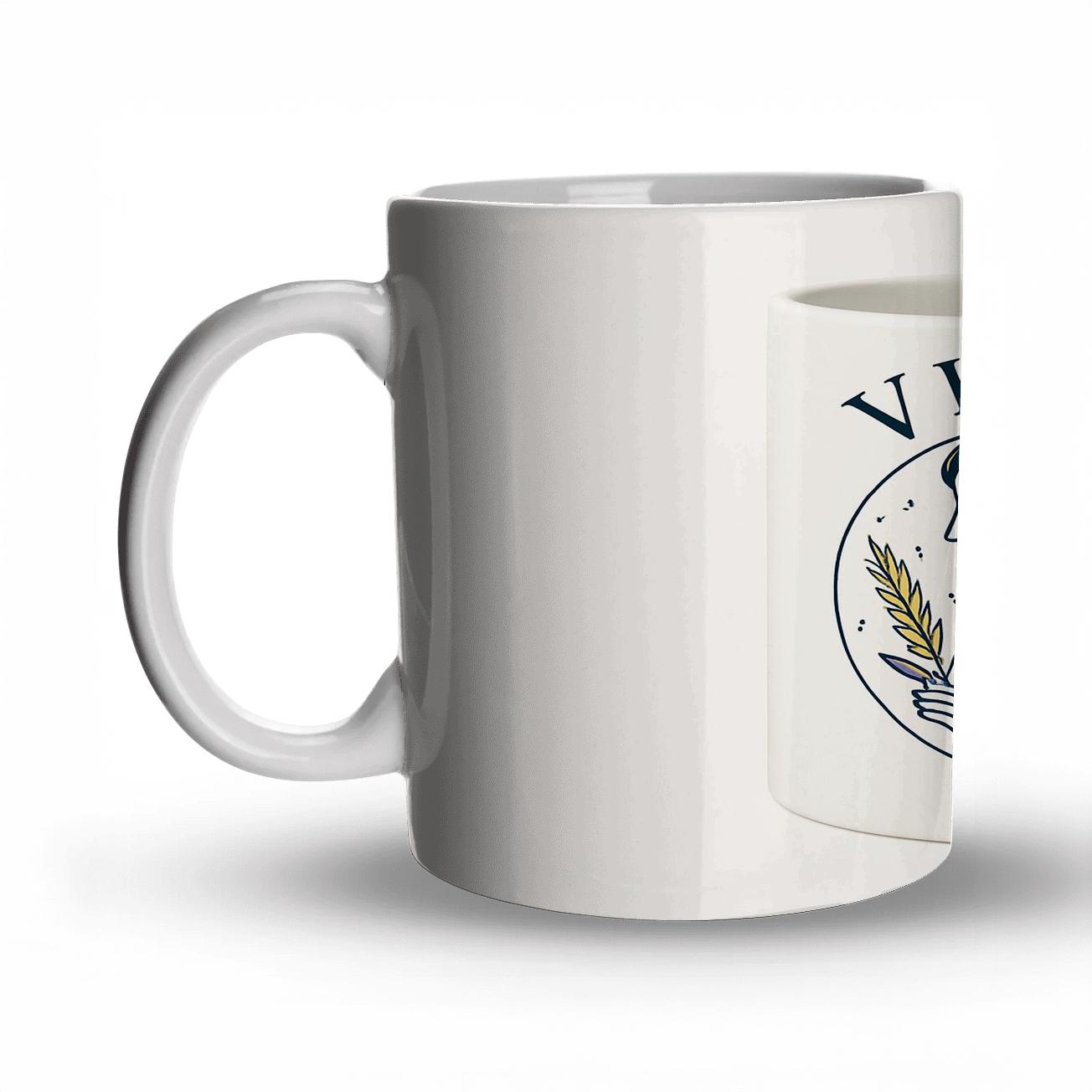 Virgo Celestial Maiden Line Art Mug custom printed mugs