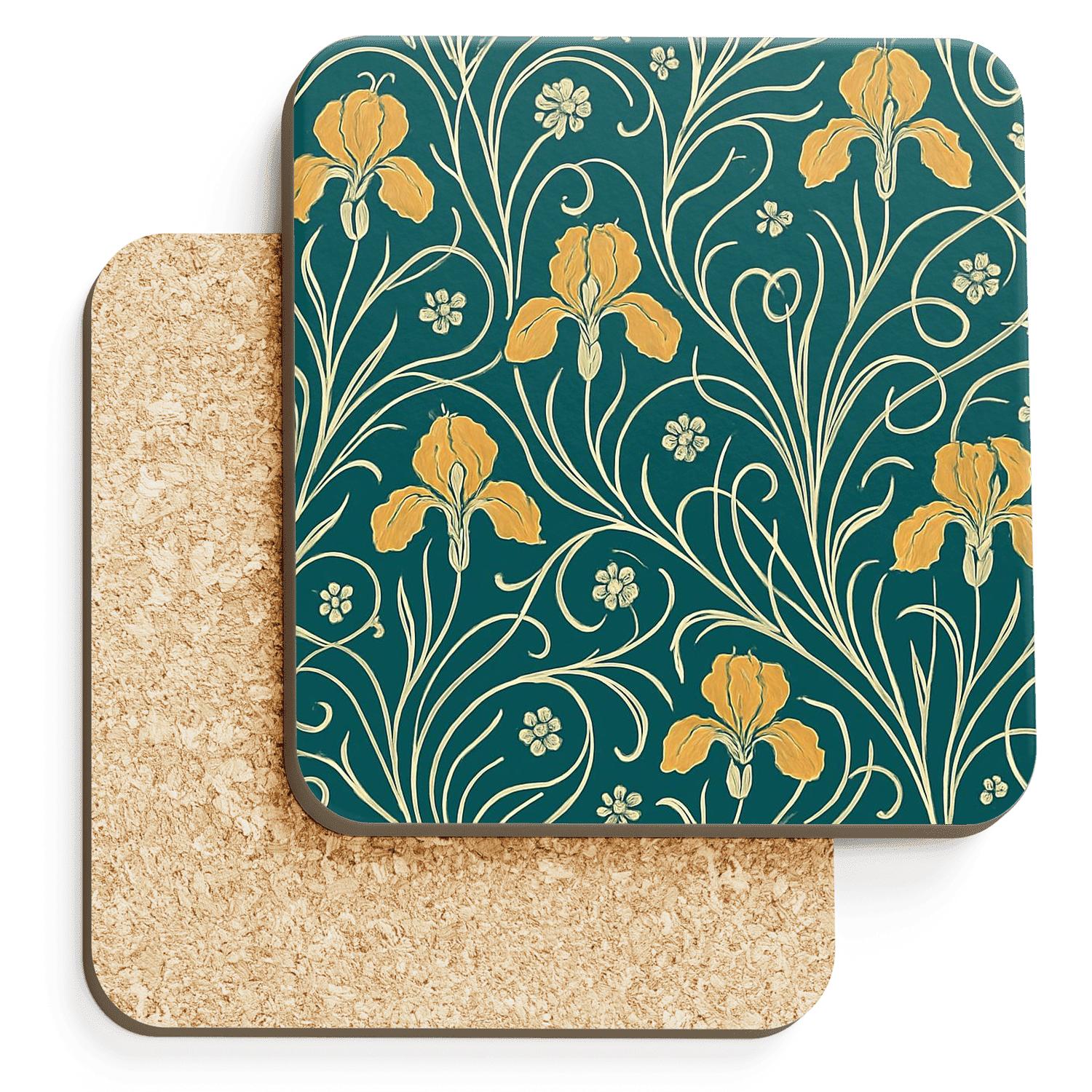 Paris Metro Nouveau Whiplash Floral stone coaster collections