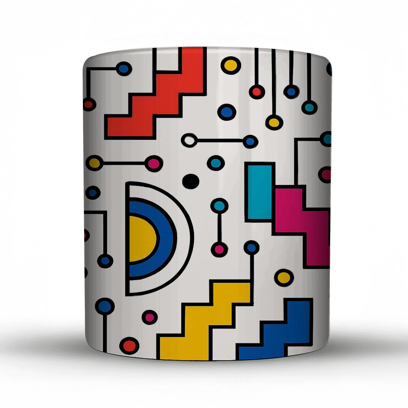 Neon Bauhaus Constellation Circuit gift mugs for occasions