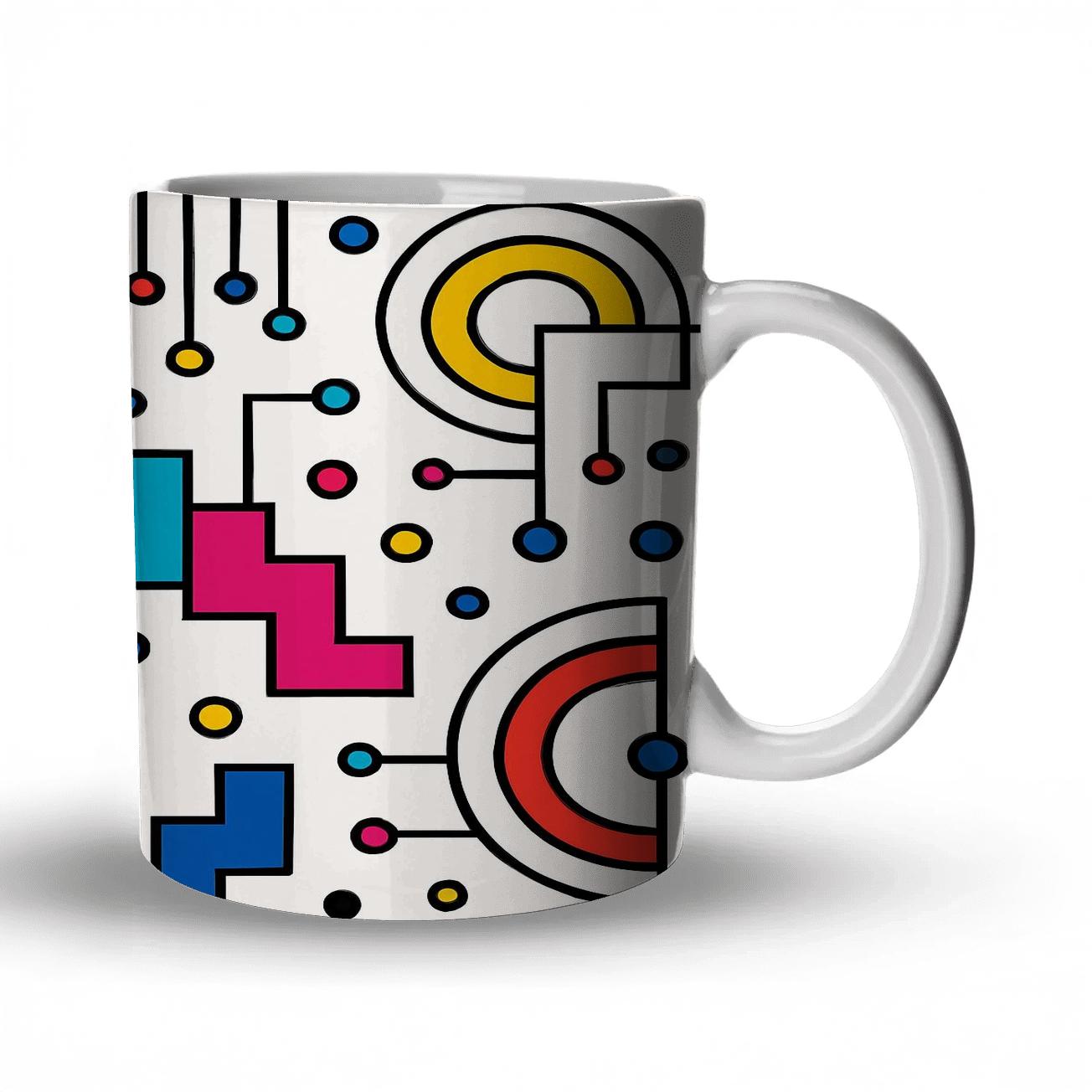 Neon Bauhaus Constellation Circuit gift mugs for occasions