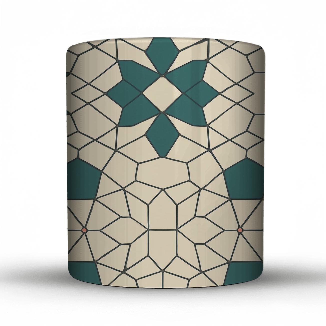 Girih Star Lattice Minimal Ornament decorative mug sets