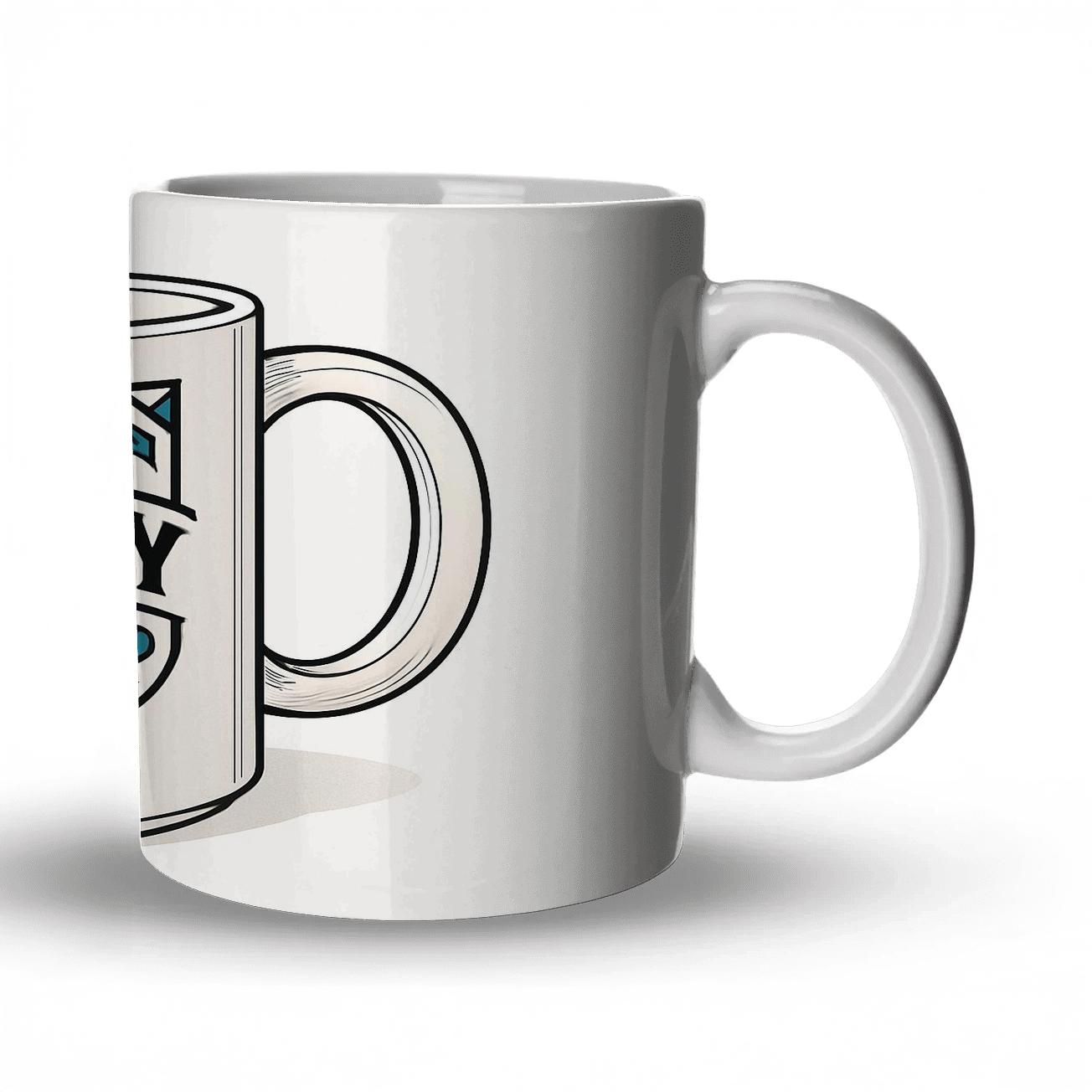 Victory Hockey Crossed Sticks Crest Line Art Mug premium drinkware mugs