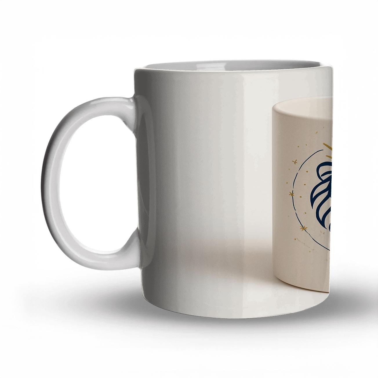 Leo Solar Crown Constellation Line Art Mug gift mugs for occasions