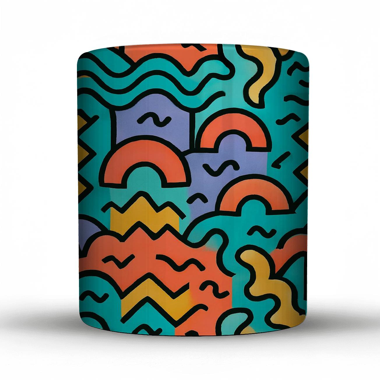 Memphis Aurora Tilework Line Song novelty coffee mugs