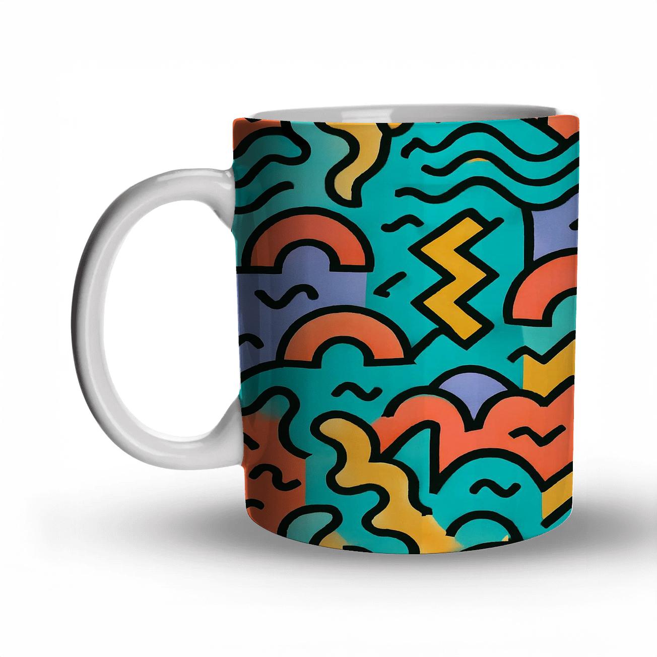 Memphis Aurora Tilework Line Song novelty coffee mugs