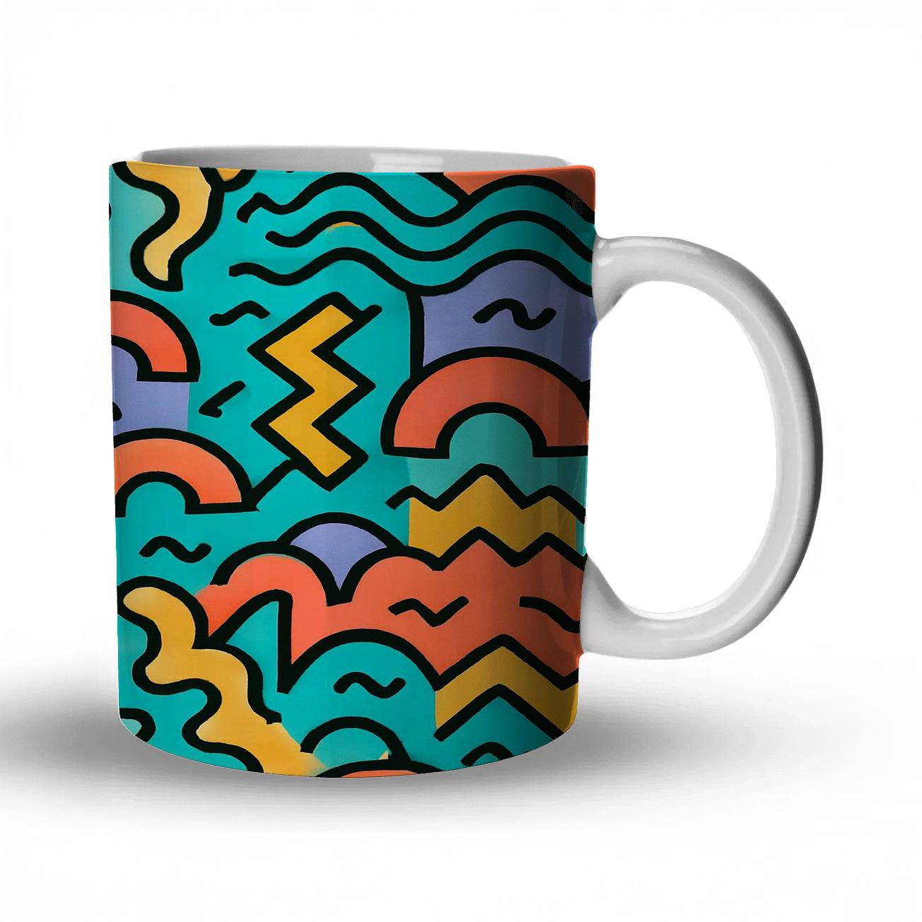 Memphis Aurora Tilework Line Song novelty coffee mugs