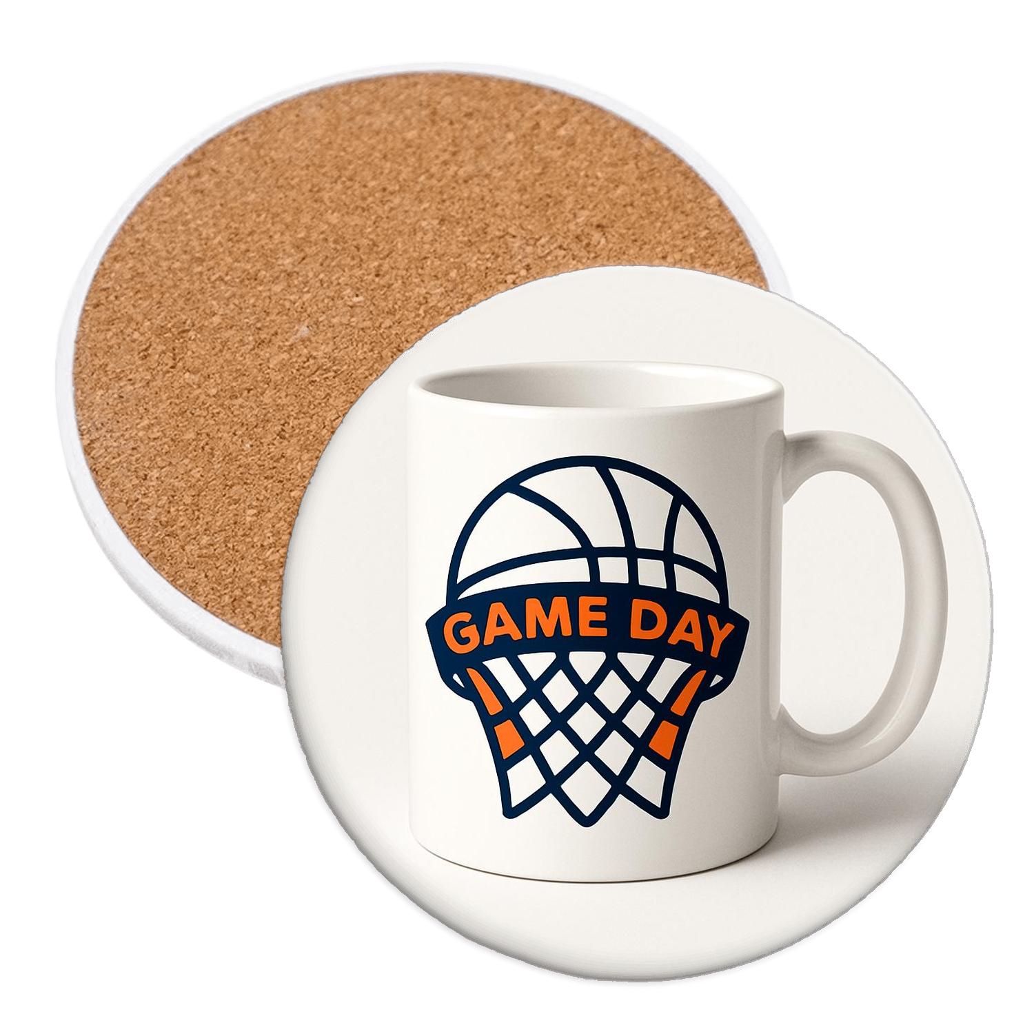 Bauhaus Basketball Game Day Line Art Mug absorbent drink coasters