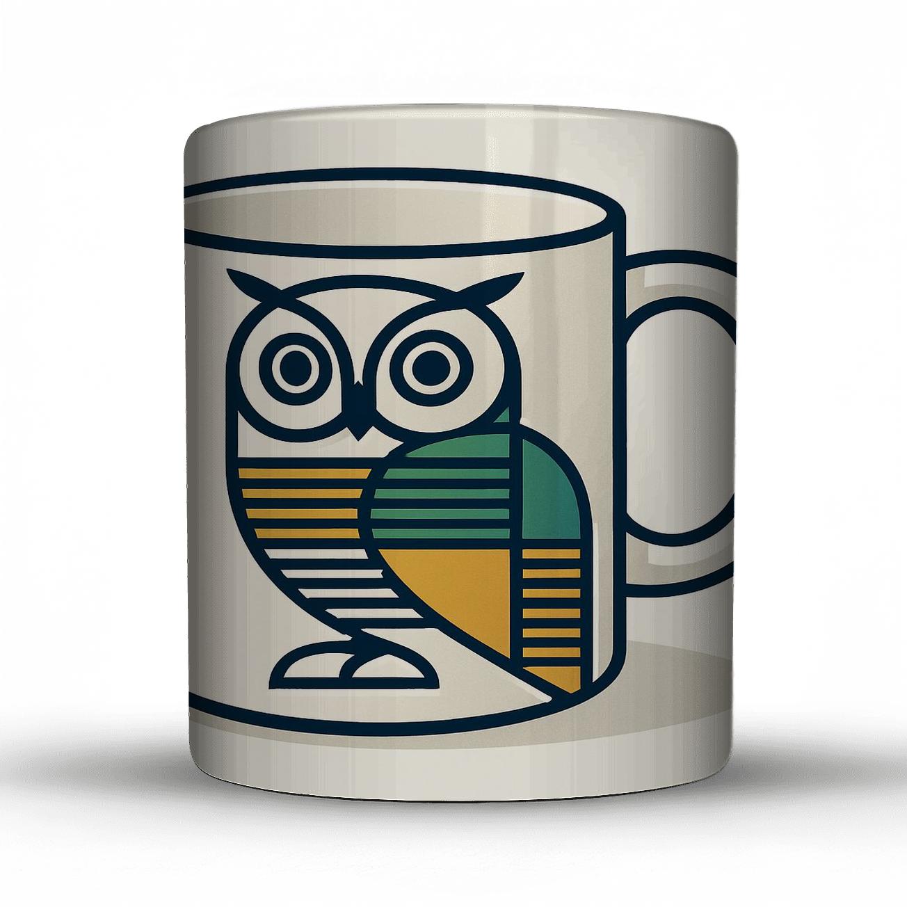 Bauhaus Owl Constellation Wrap Mug Art travel mugs with handles