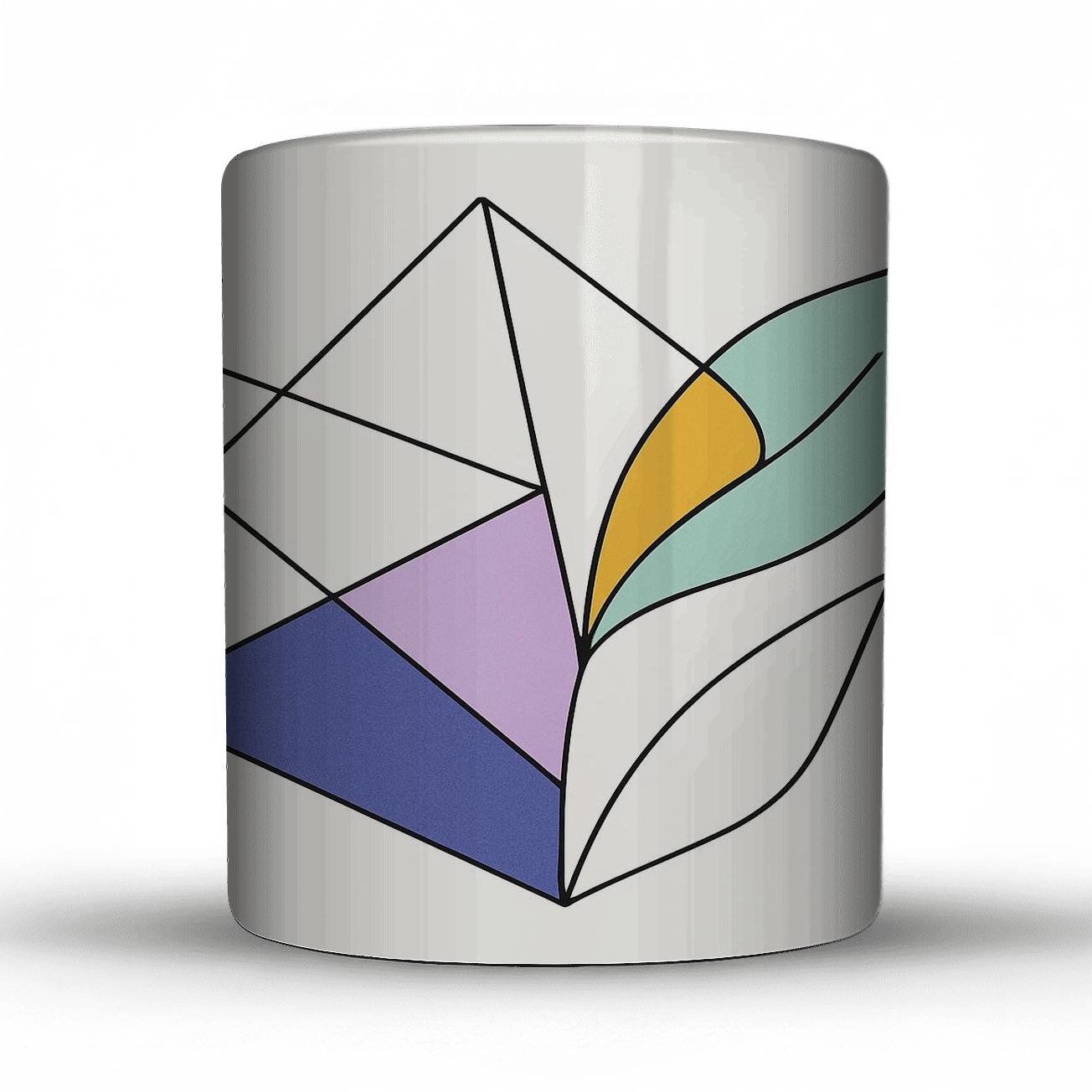 Tessellated Aurora Organics custom printed mugs