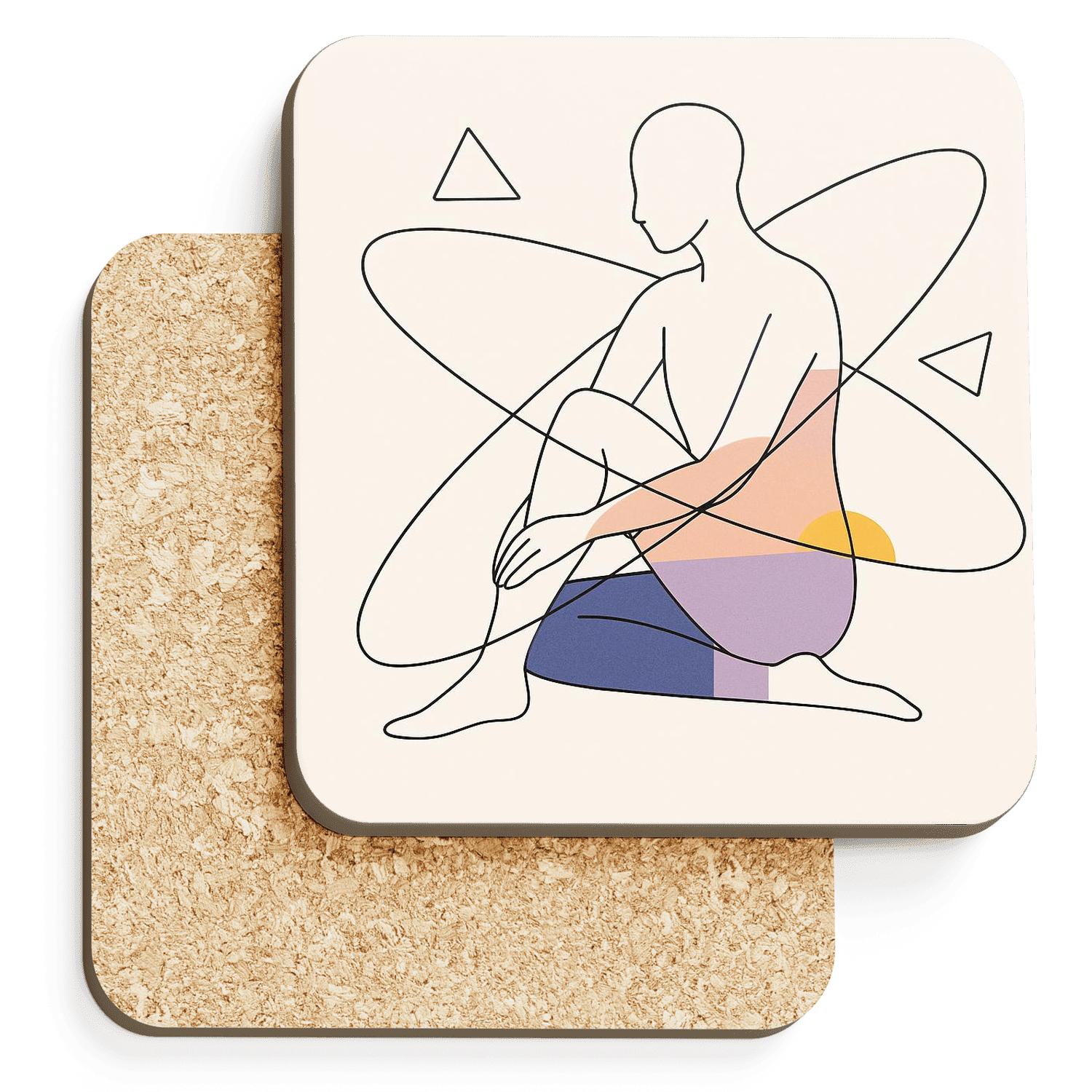Orbiting Geometry Figure coasters for home decor