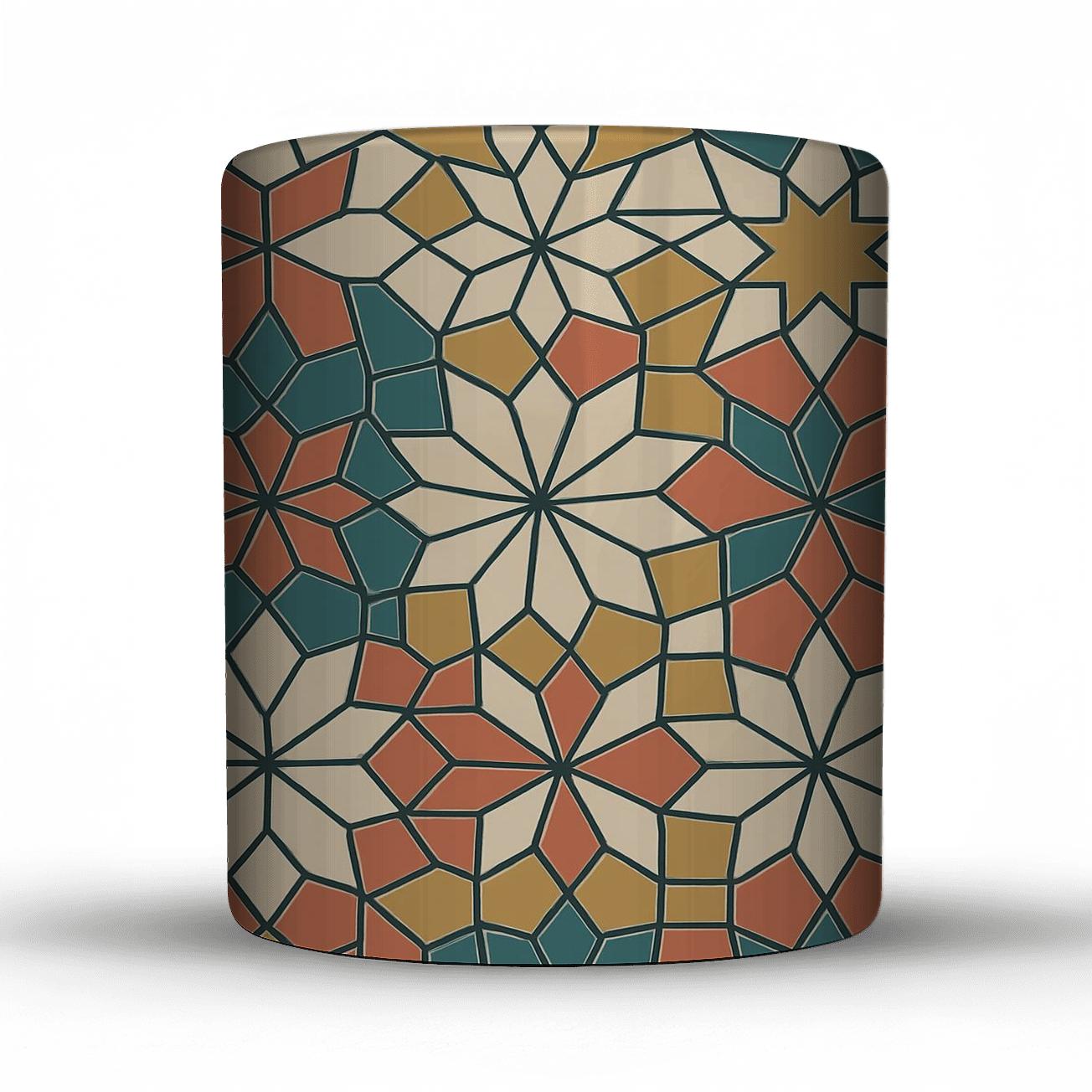 Alhambra Quasicrystal Star Weave novelty coffee mugs