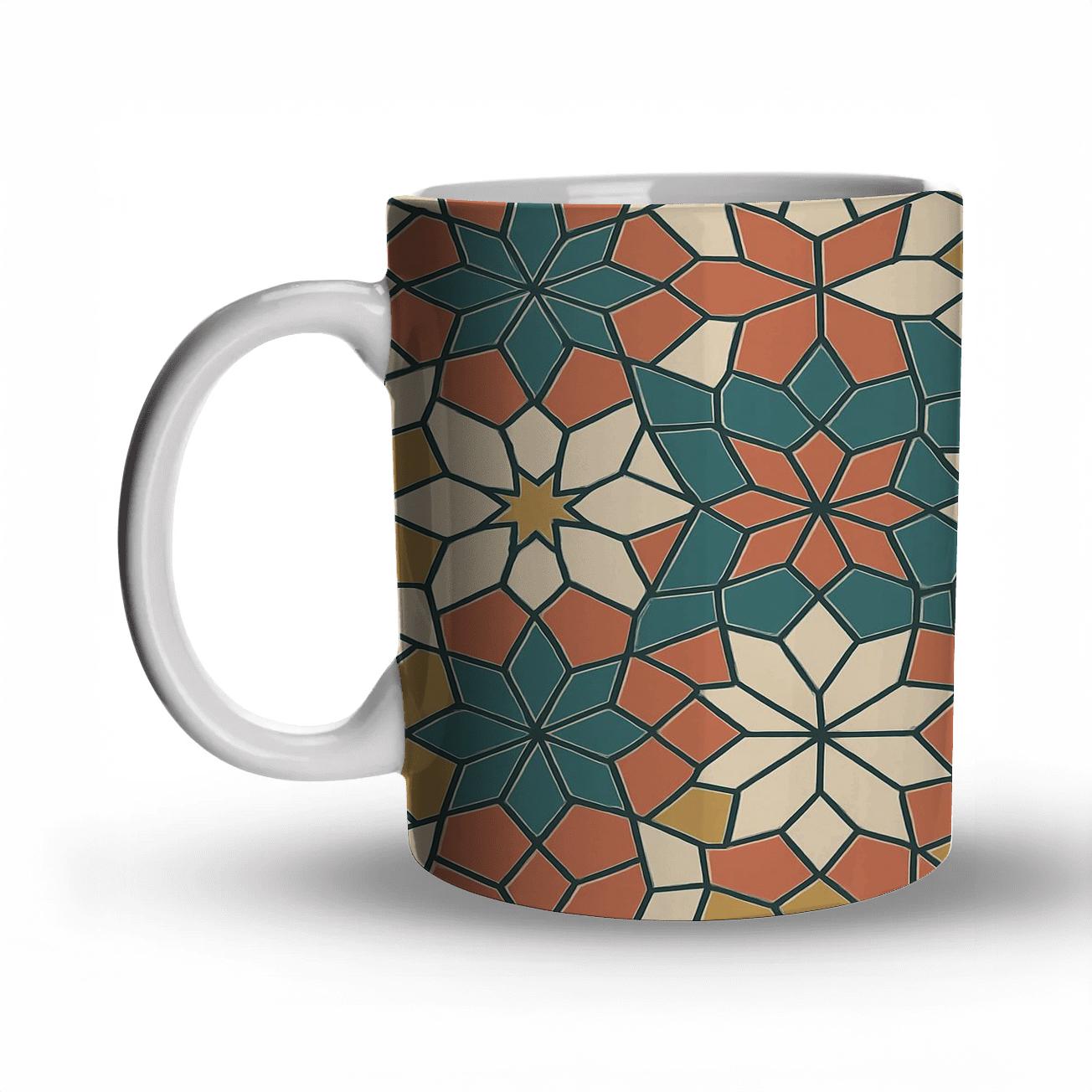 Alhambra Quasicrystal Star Weave novelty coffee mugs
