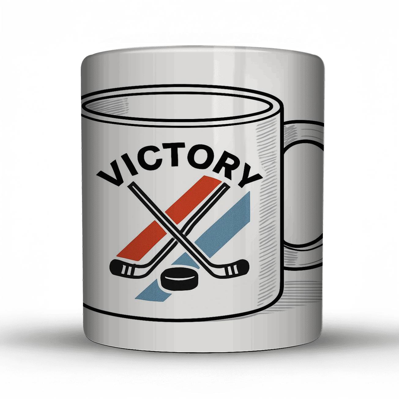 Constructivist Hockey Victory Line Art Mug gift mugs for occasions