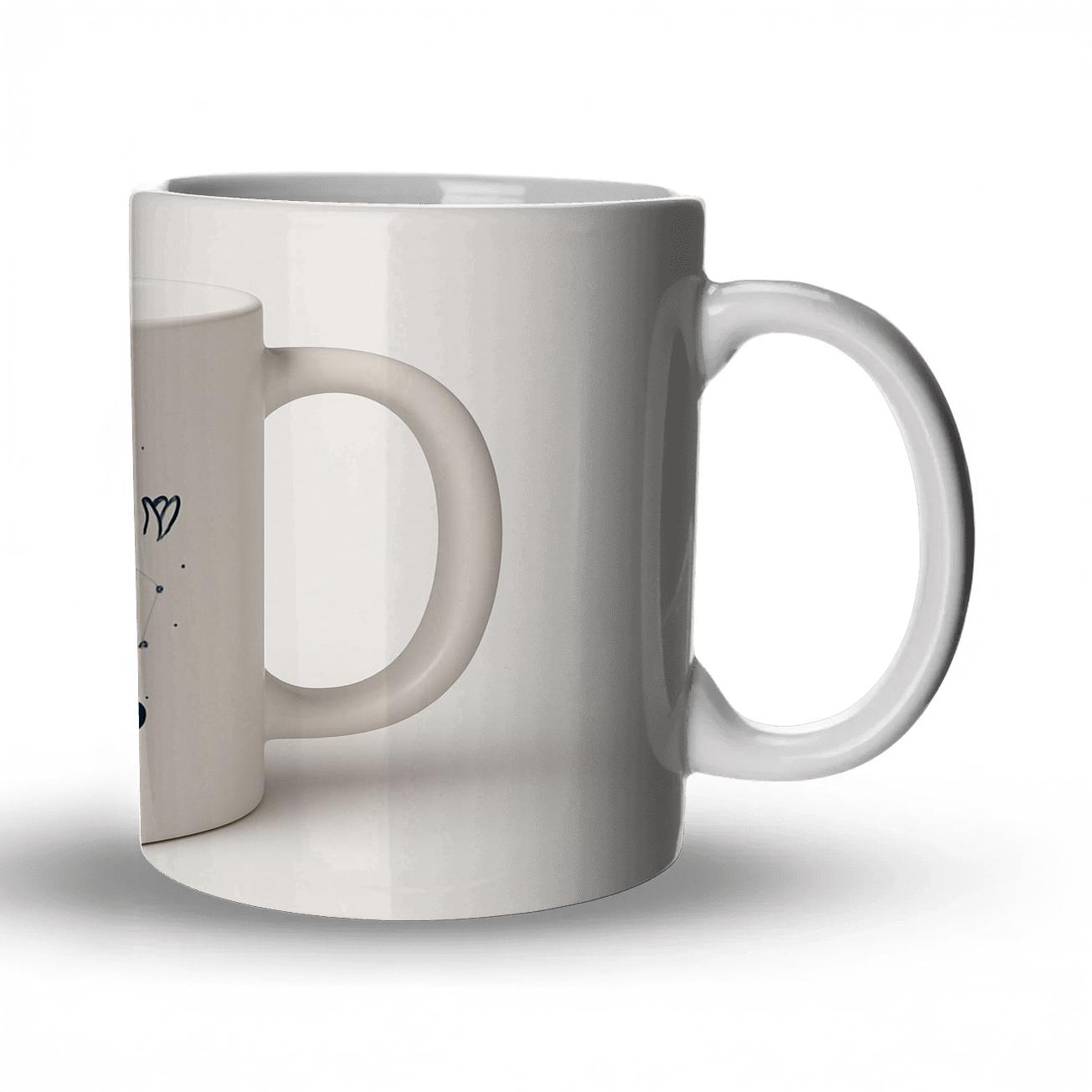 Virgo Medieval Manuscript Constellation Seal ceramic coffee mugs