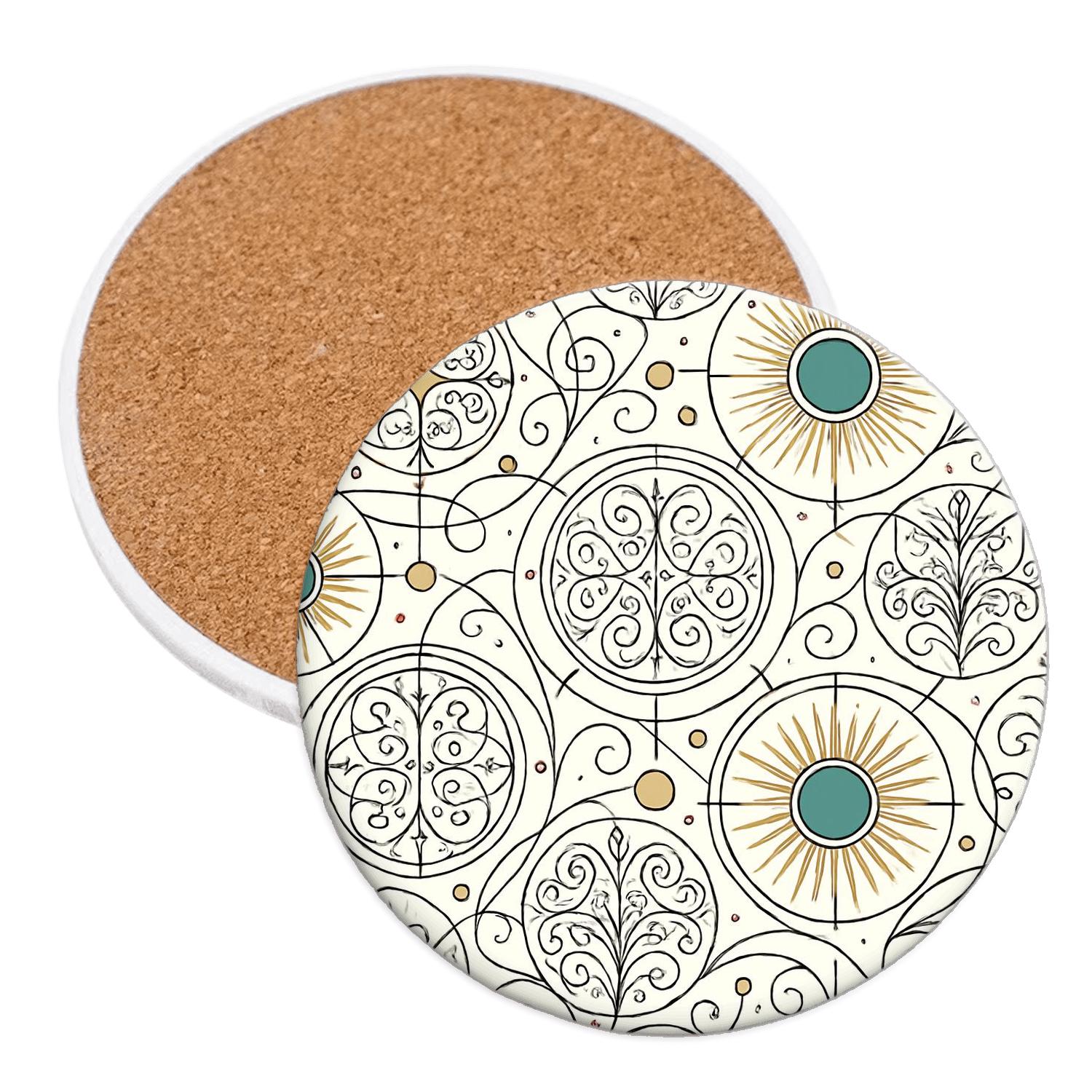Vienna Secession Star Chart Filigree stone coaster collections