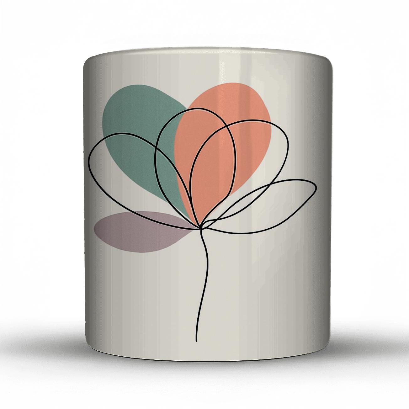 Nebula Bloom Contour ceramic coffee mugs