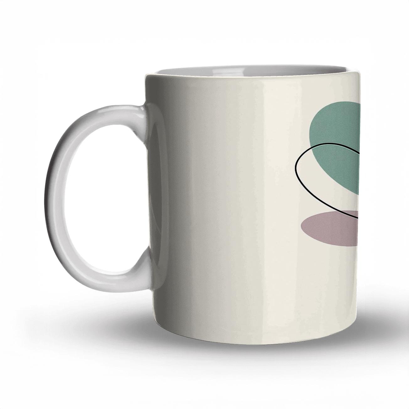 Nebula Bloom Contour ceramic coffee mugs
