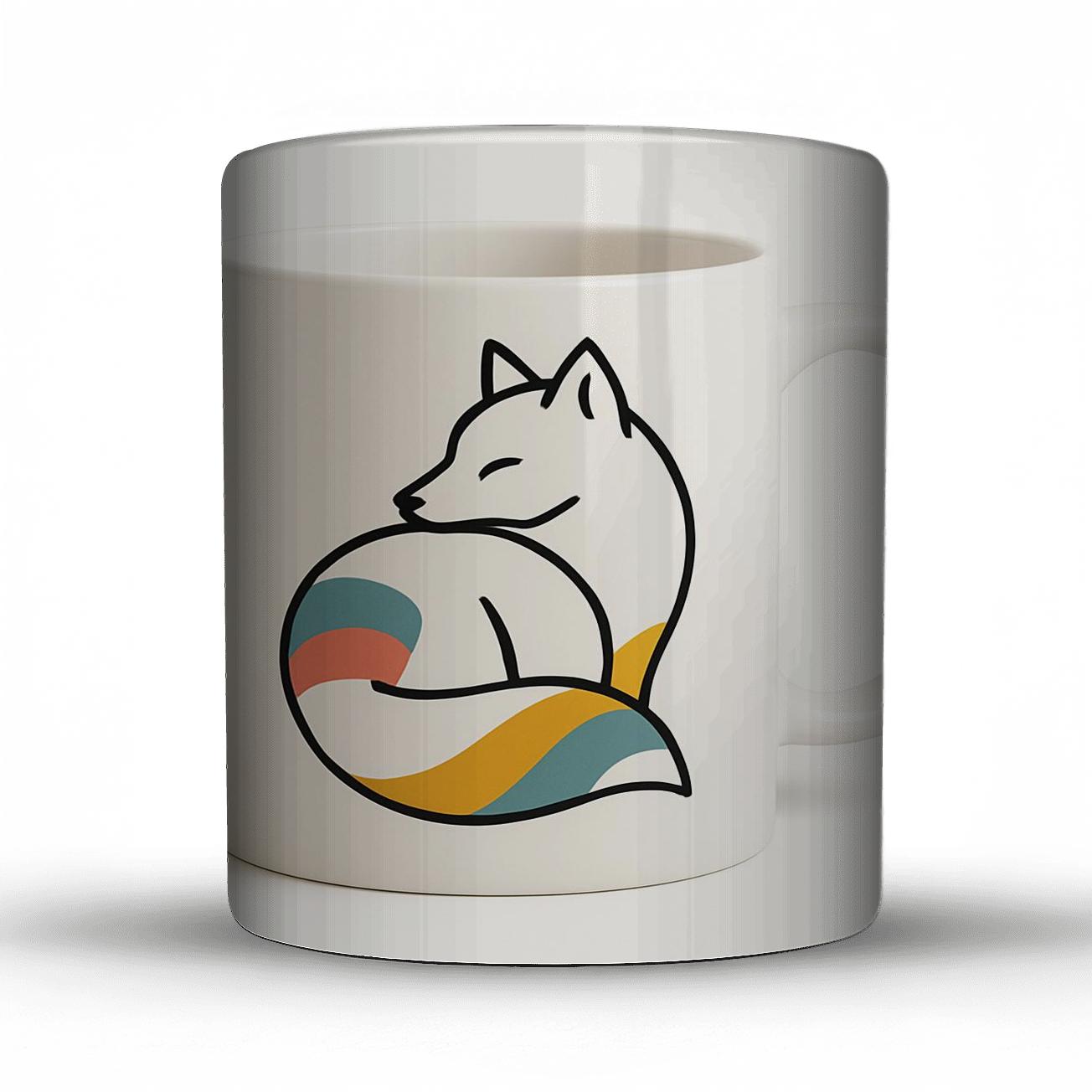 Arctic Fox Bauhaus Tundra Wrap personalized mugs