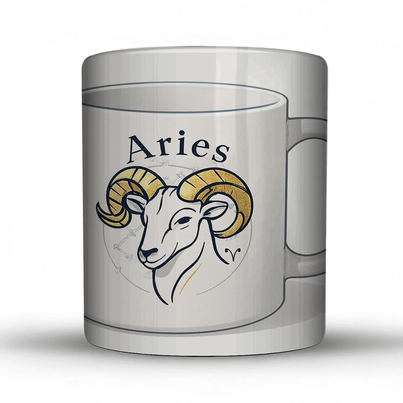 Aries Ram Celestial Engraving Mug Line Art insulated thermal mugs