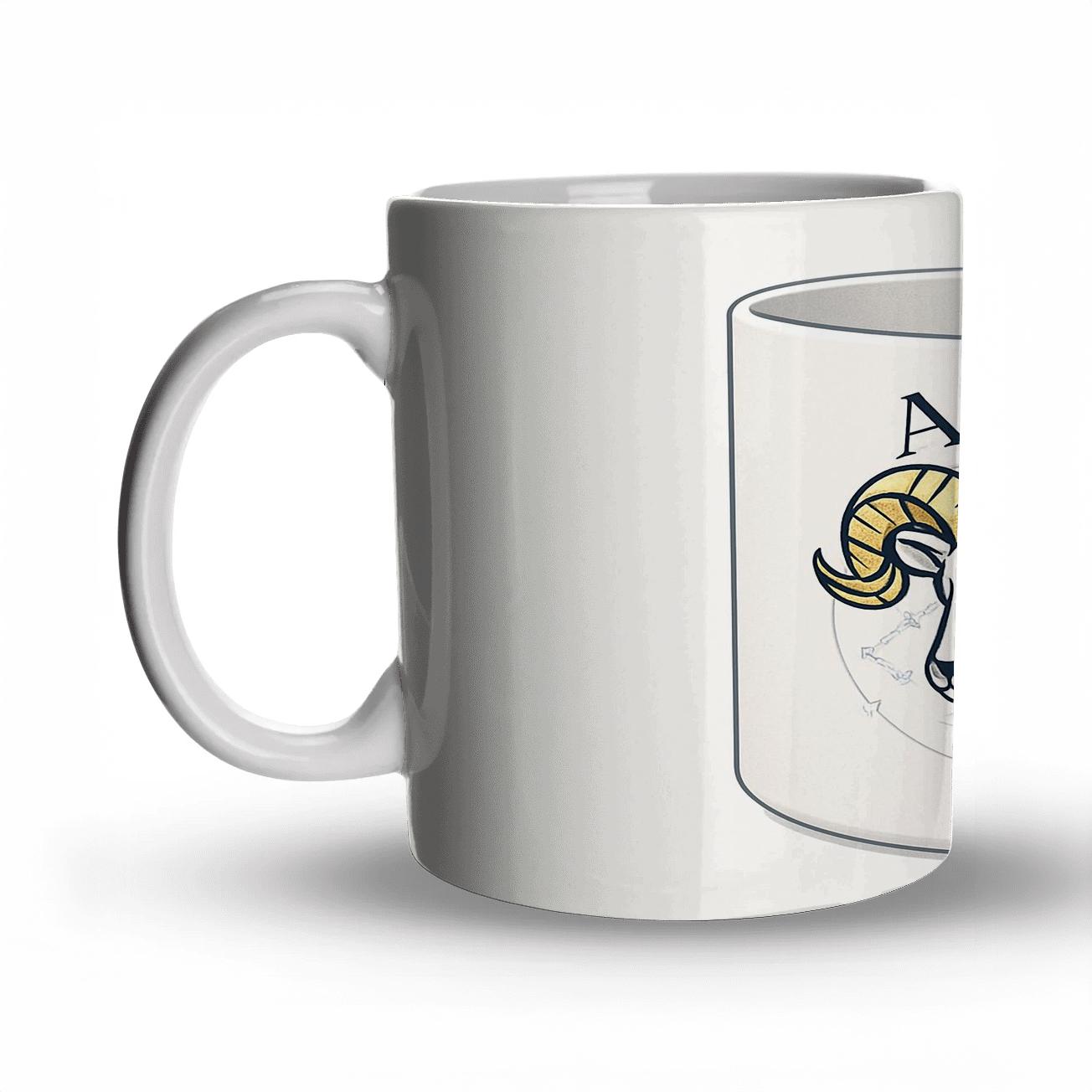 Aries Ram Celestial Engraving Mug Line Art insulated thermal mugs
