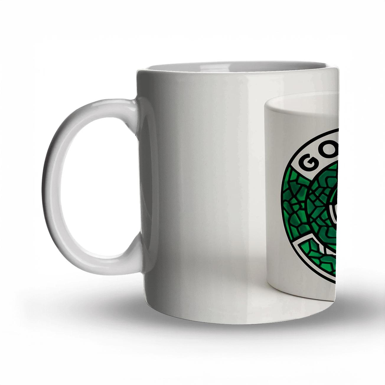 Go Team Soccer Pentagons And Chant Ring ceramic coffee mugs