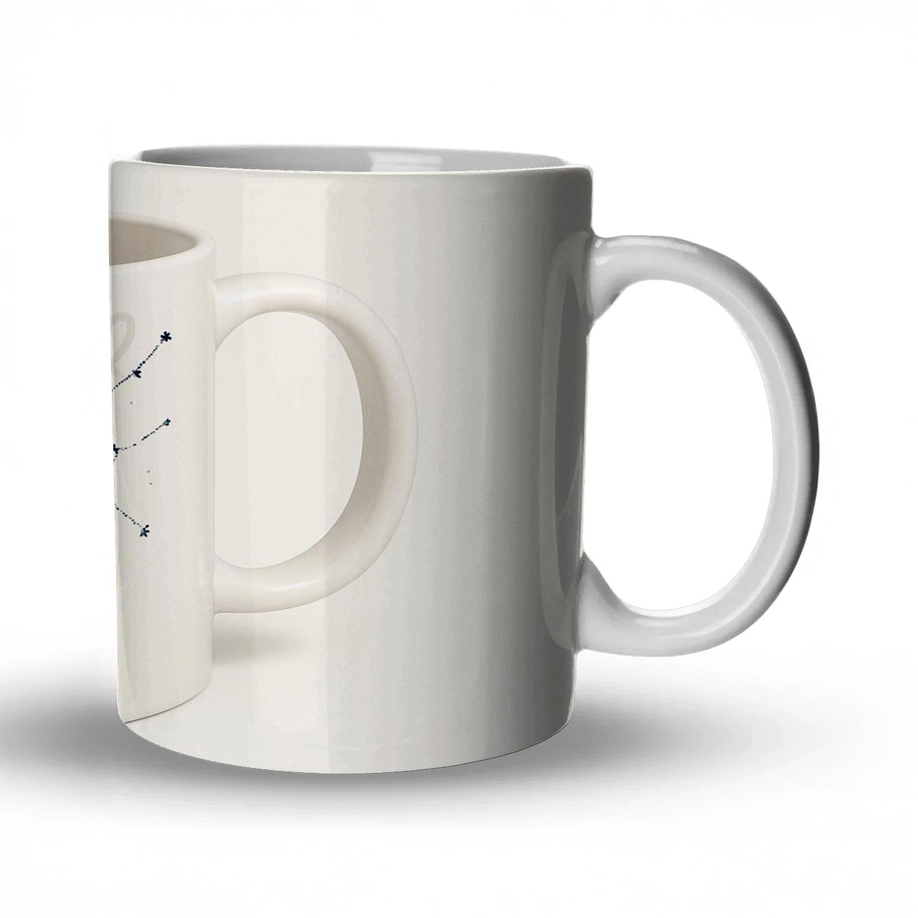 Virgo Maiden Art Nouveau Star Chart Mug Line Art decorative mug sets