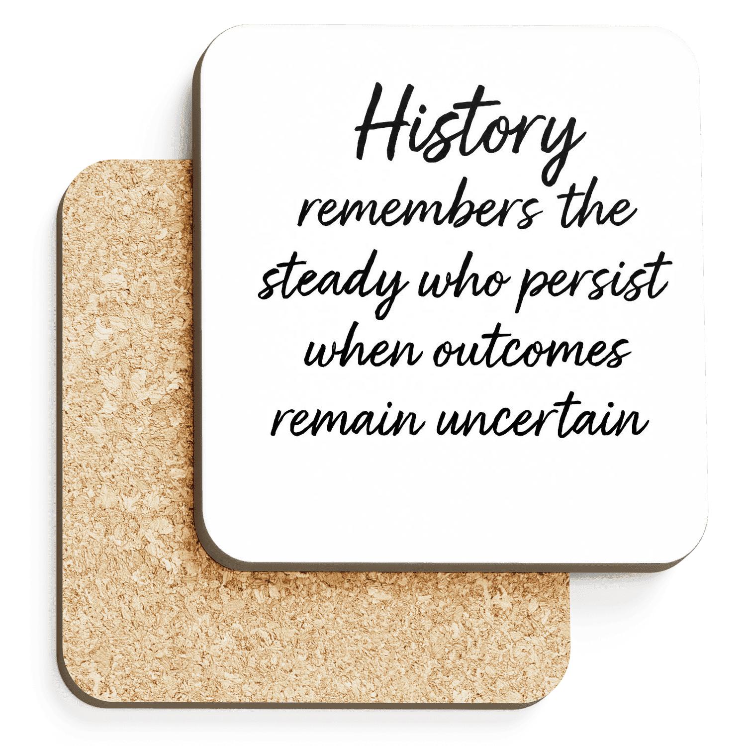 History Remembers The Steady personalized drink coasters