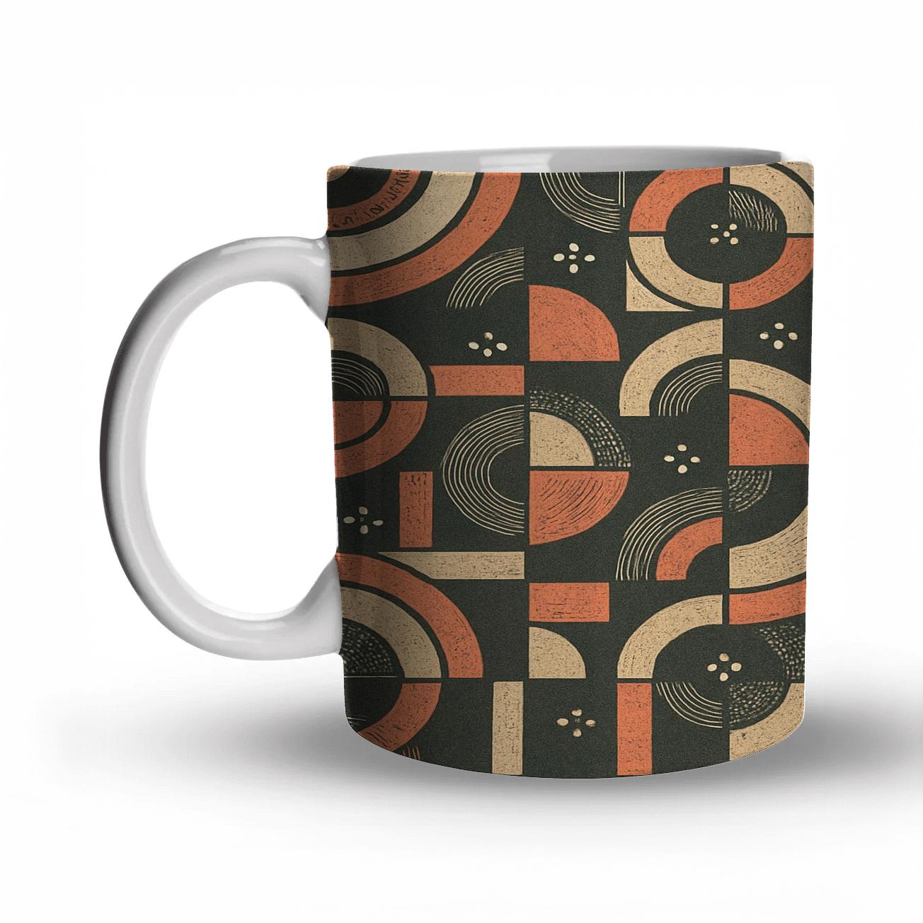 Bauhaus Eclipse Geometry Lace premium drinkware mugs