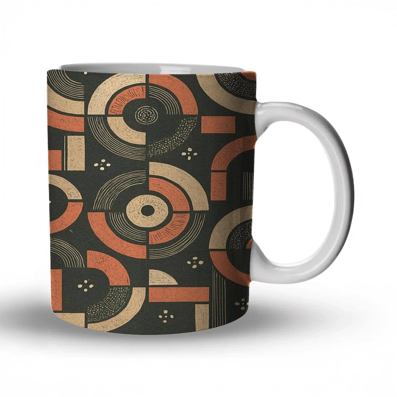 Bauhaus Eclipse Geometry Lace premium drinkware mugs