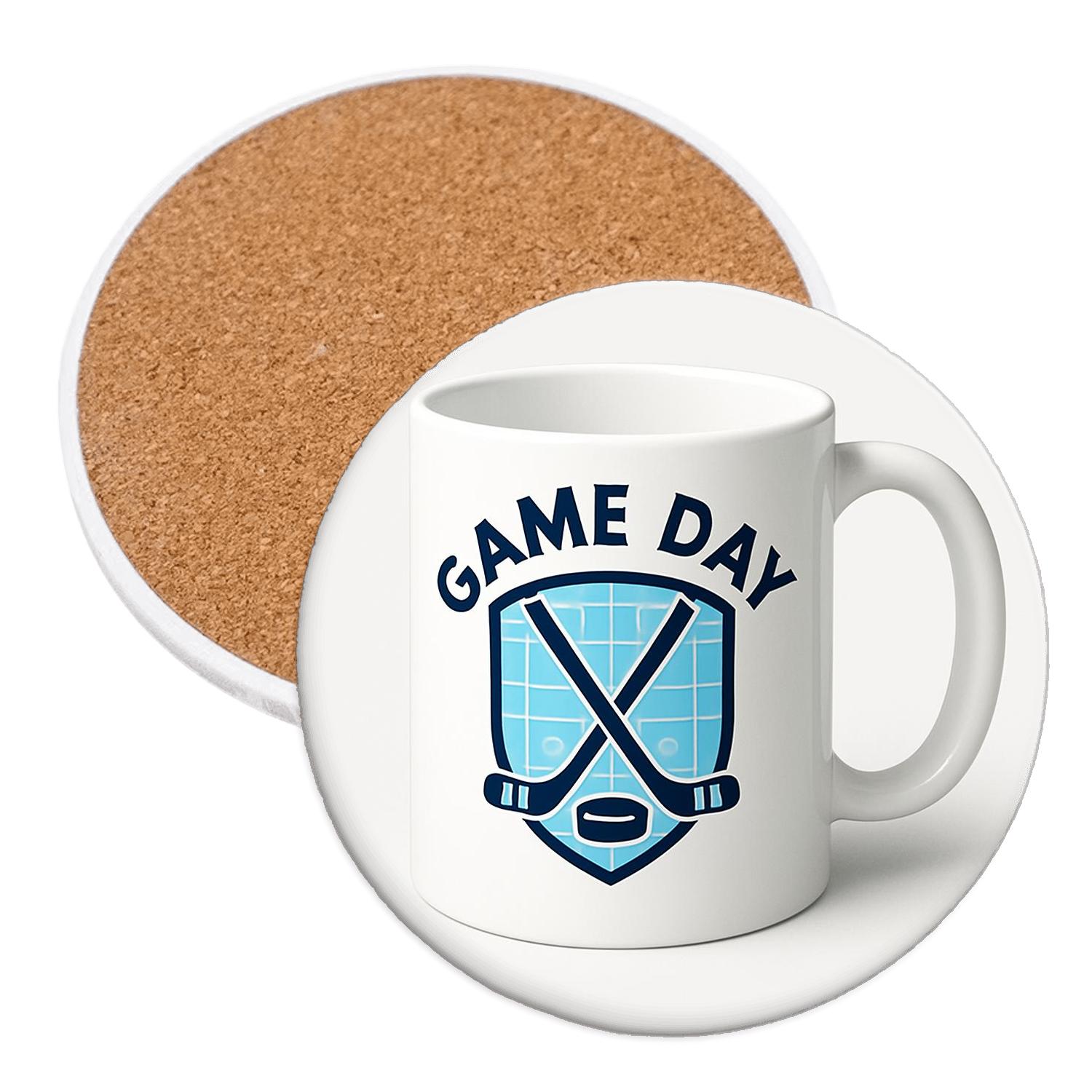 Hockey Power Play Line Art Mug personalized drink coasters