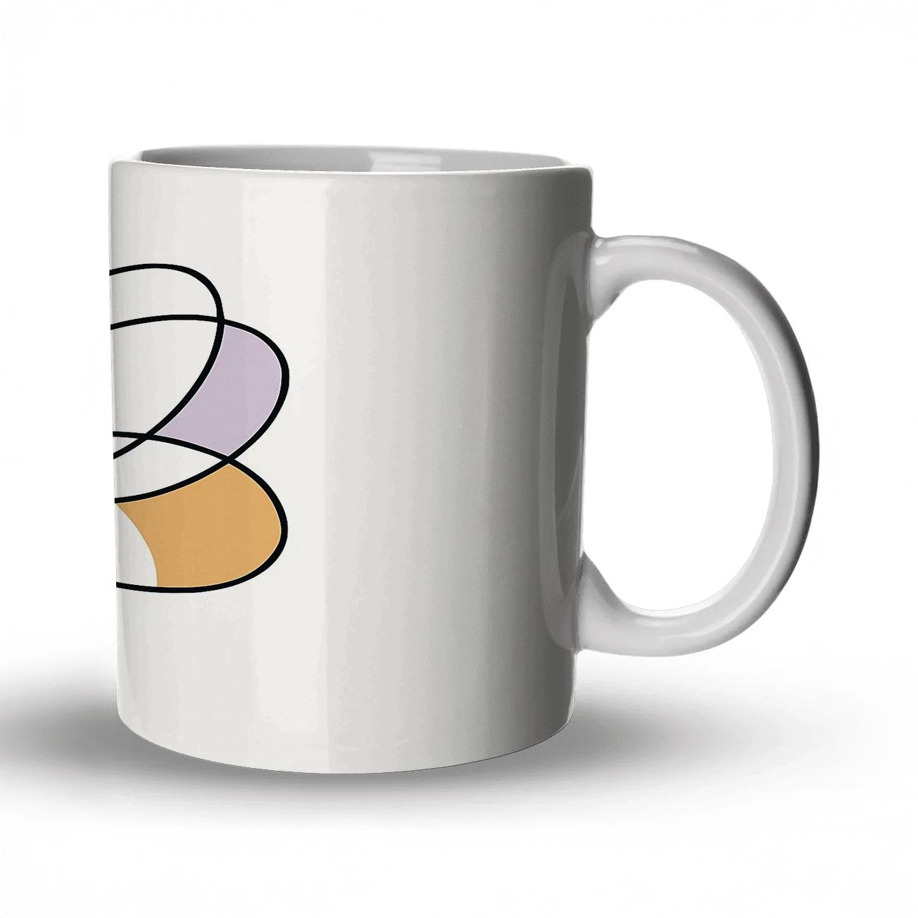 Orbit Bloom Line Art novelty coffee mugs