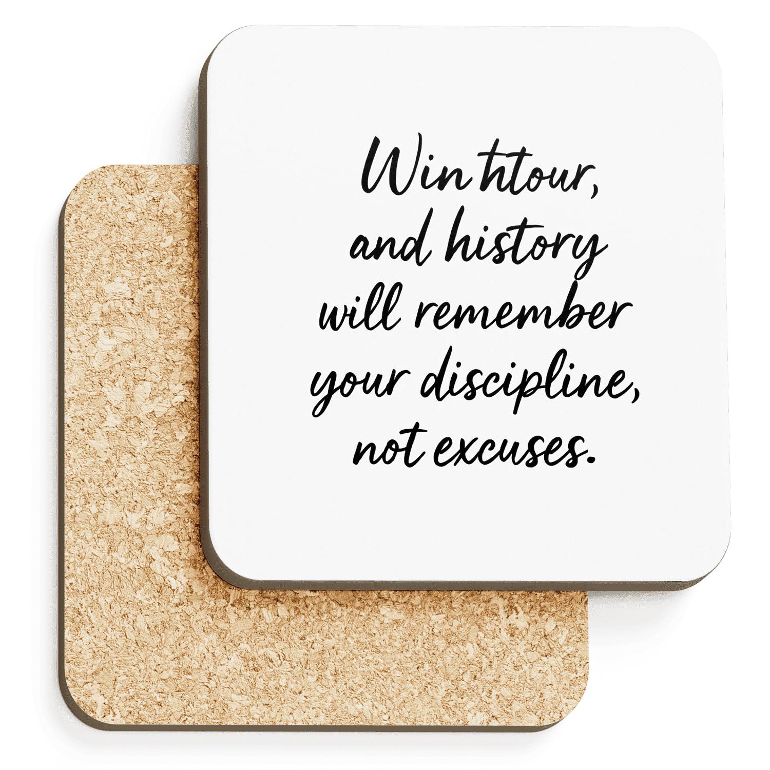 Win The Hour decorative beverage coasters