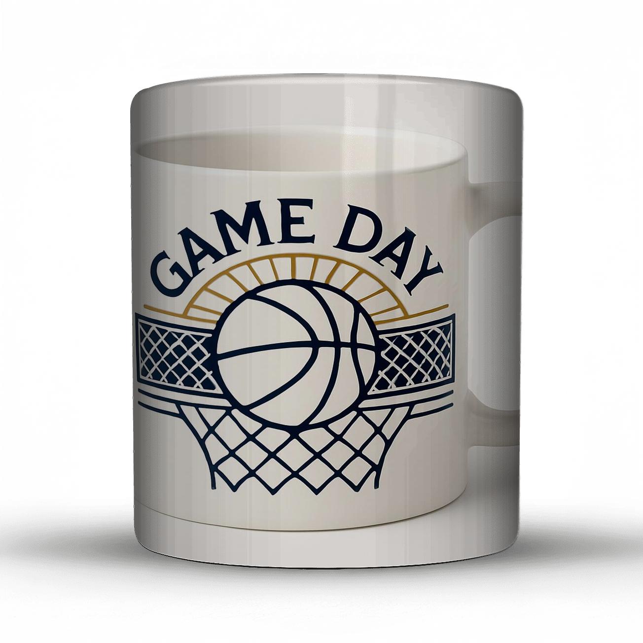 Art Deco Basketball Game Day Line Art Mug decorative mug sets