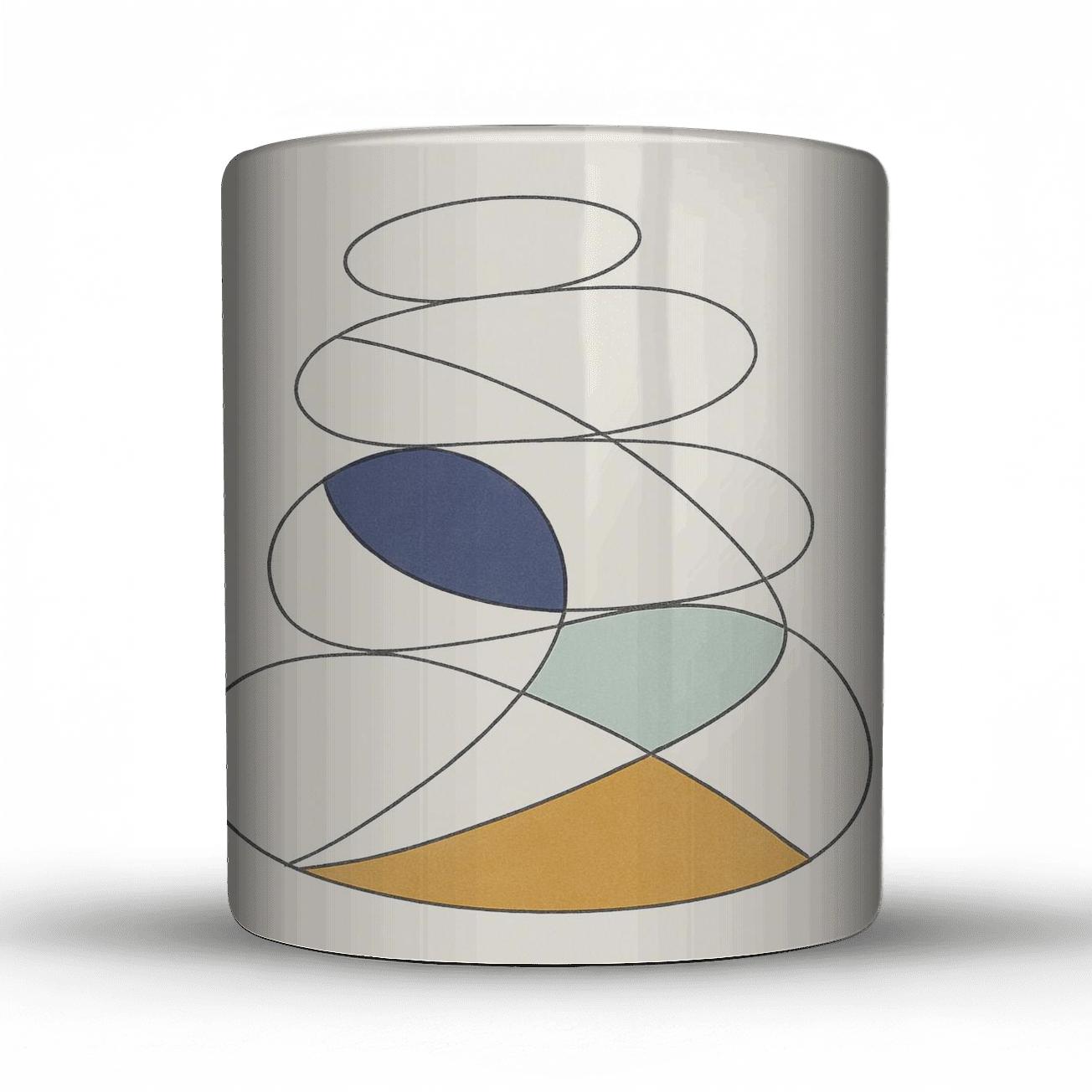 Geometric River Stones Abstract custom printed mugs