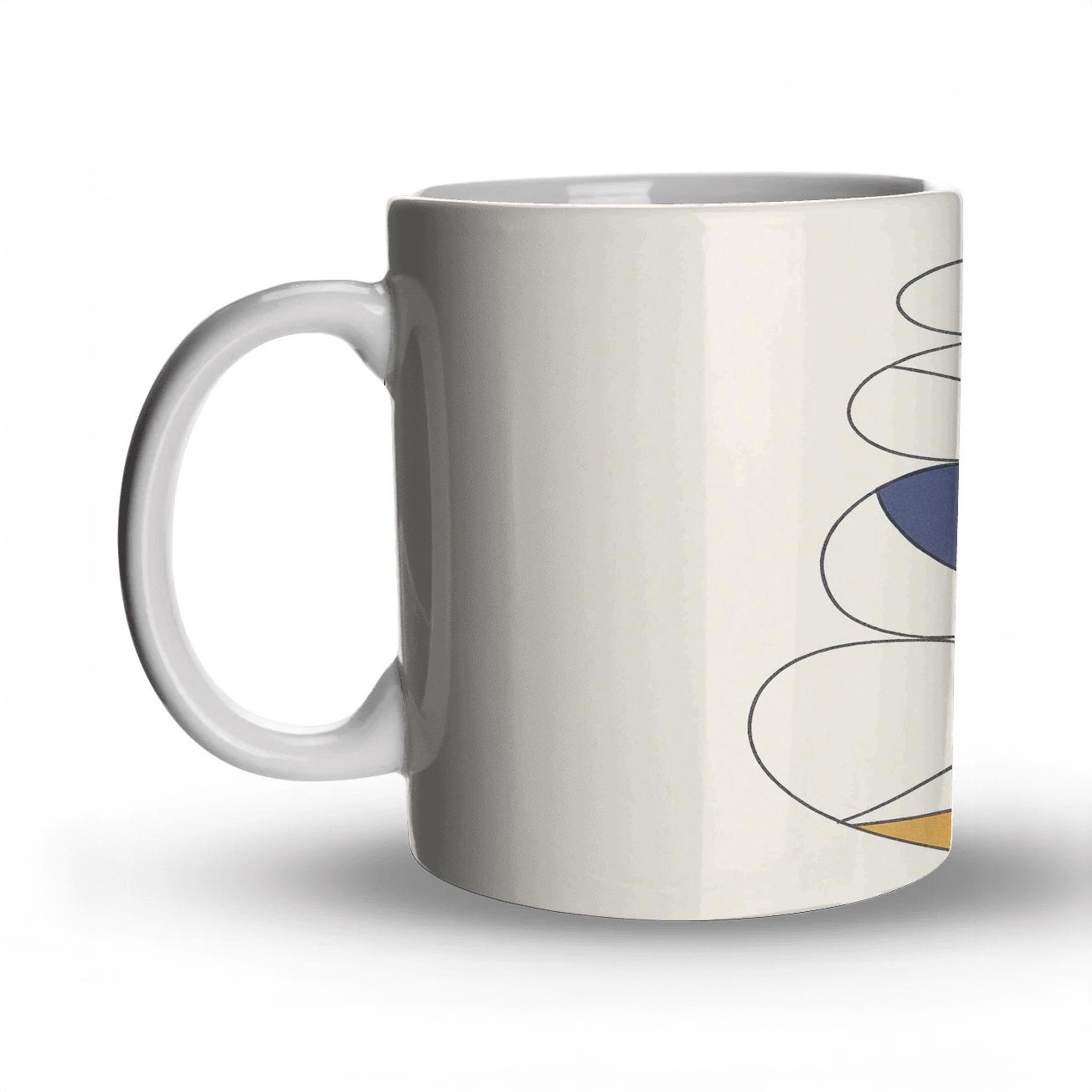 Geometric River Stones Abstract custom printed mugs