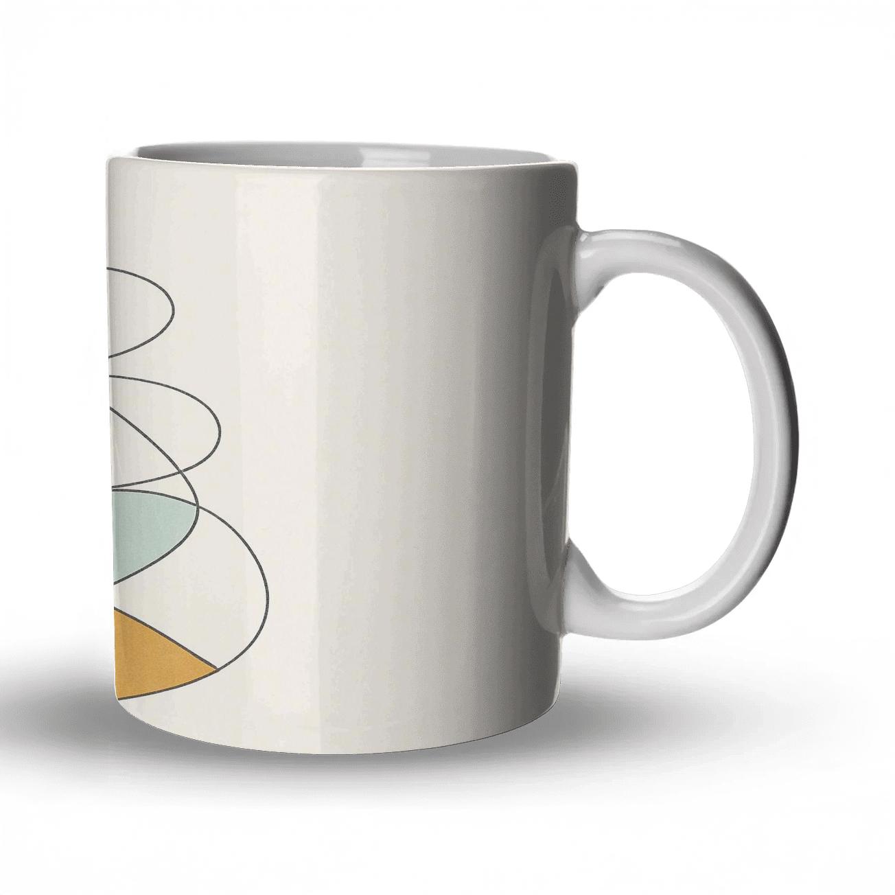 Geometric River Stones Abstract custom printed mugs