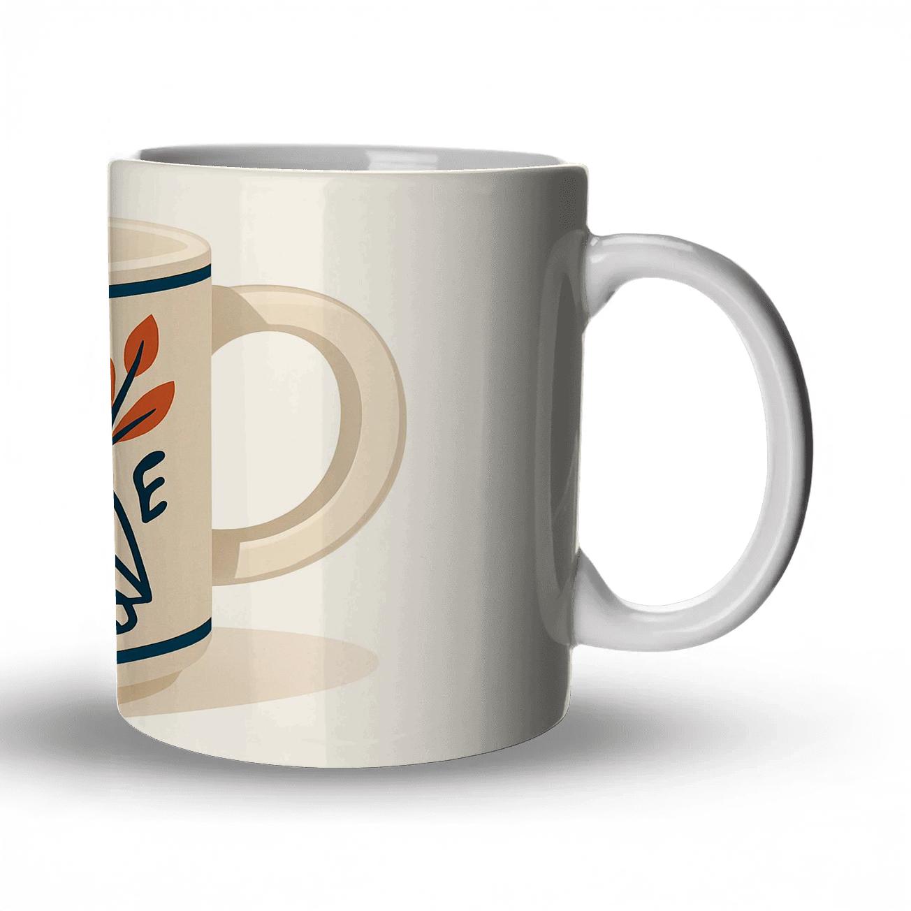 Nordic Otomi Owl Mug Minimal Line Art personalized mugs