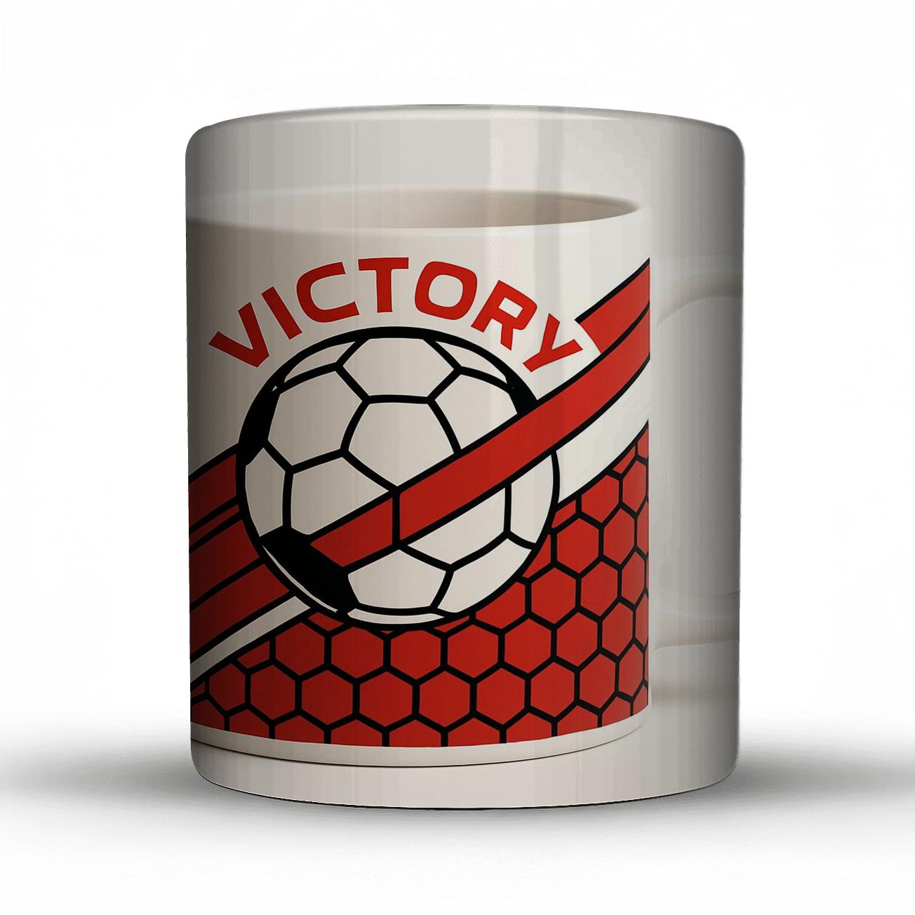 Constructivist Soccer Victory Line Art Mug ceramic coffee mugs