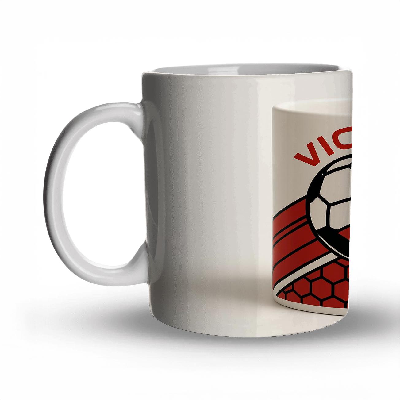 Constructivist Soccer Victory Line Art Mug ceramic coffee mugs