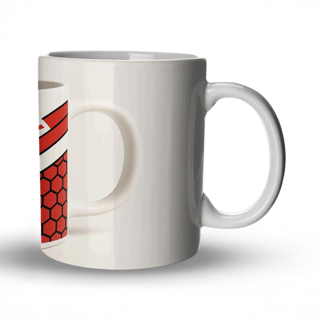 Constructivist Soccer Victory Line Art Mug ceramic coffee mugs