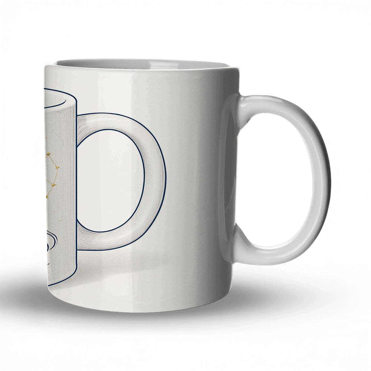 Virgo Maiden With Astrolabe Filigree And Constellation Minimalism personalized mugs