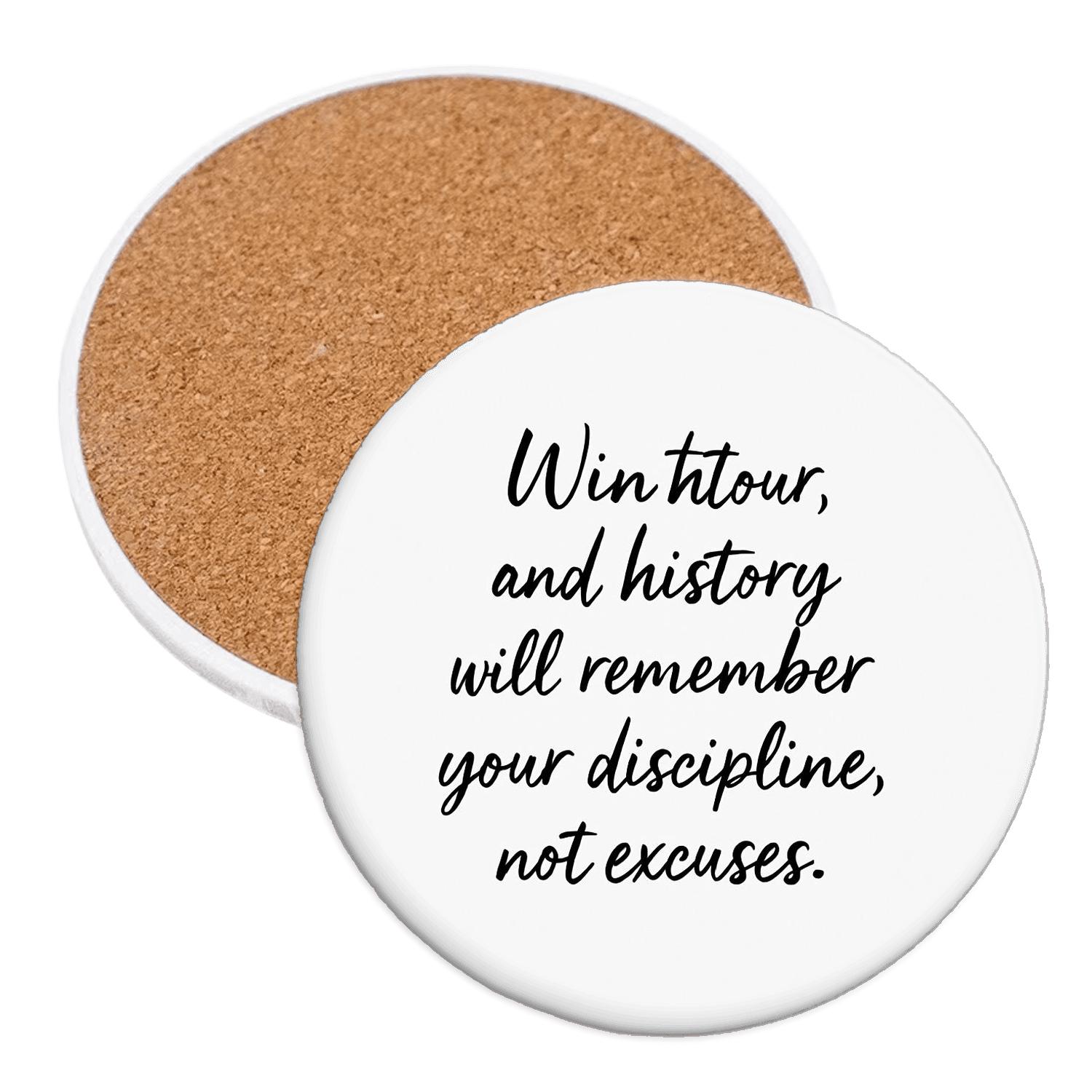Win The Hour decorative beverage coasters