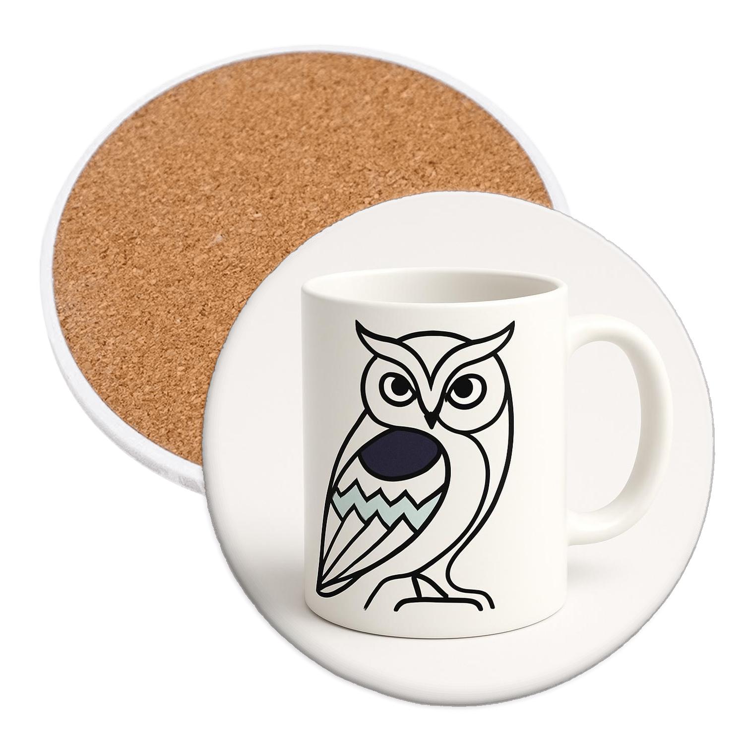 Art Nouveau Owl Constellation Wrap decorative beverage coasters