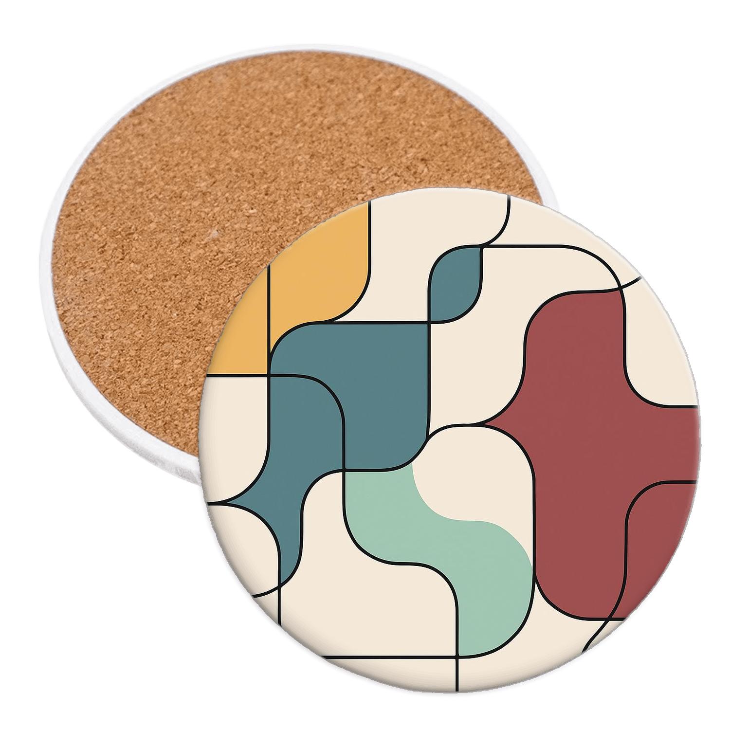 Tectonic Geometry Flow personalized drink coasters