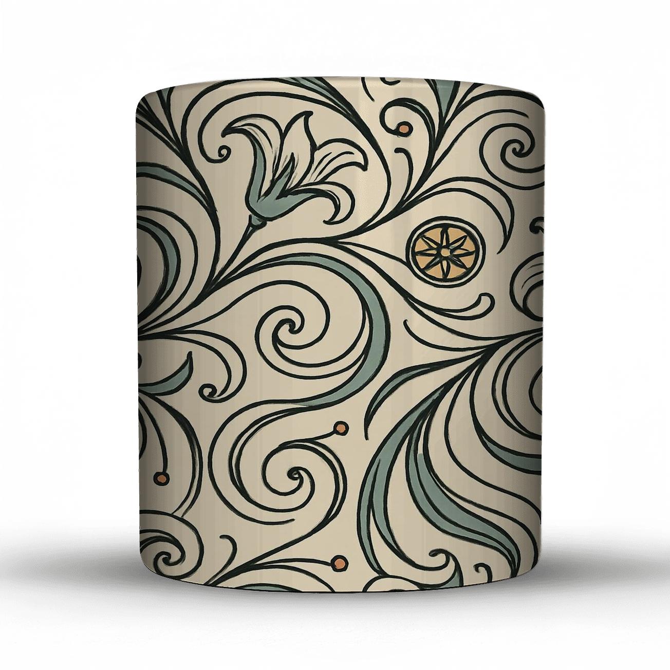 Art Nouveau Comet Vinework insulated thermal mugs